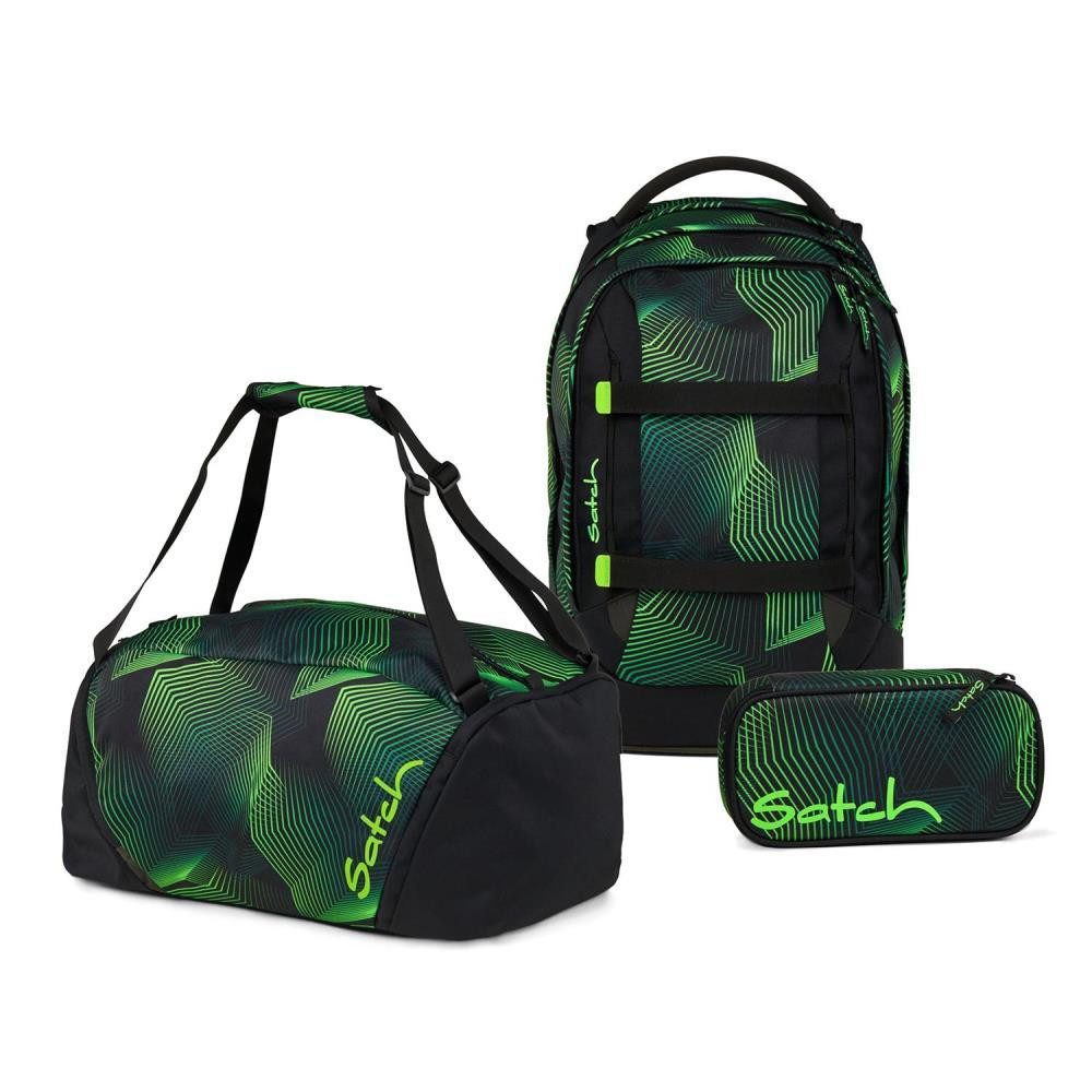 Satch Schulrucksack Pack (3tlg, inkl. Schlamperbox und Sporttasche)