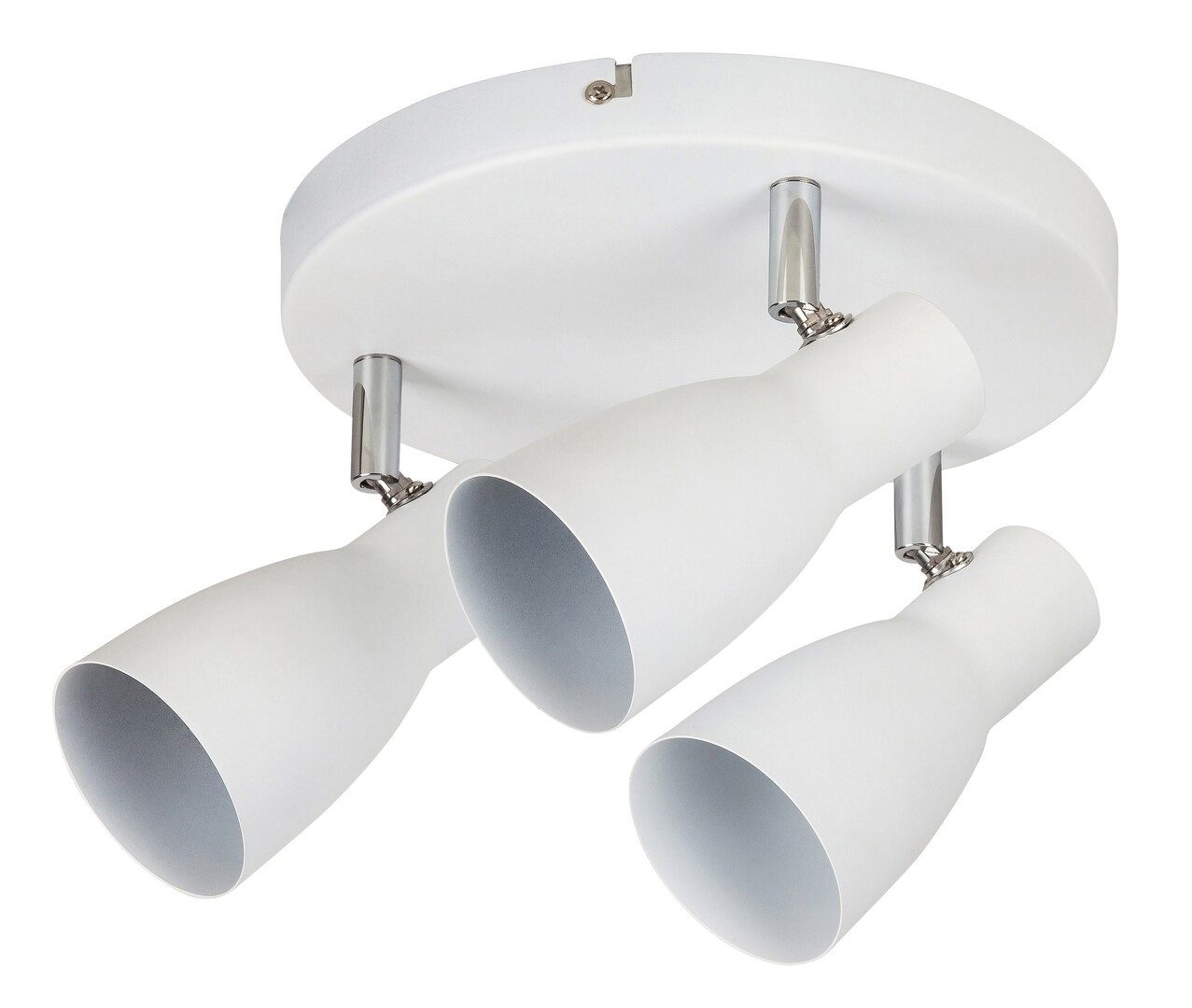Rabalux LED Deckenspots "Ebony" 3-flammig, Metall, weiß, rund, E27, ø215mm