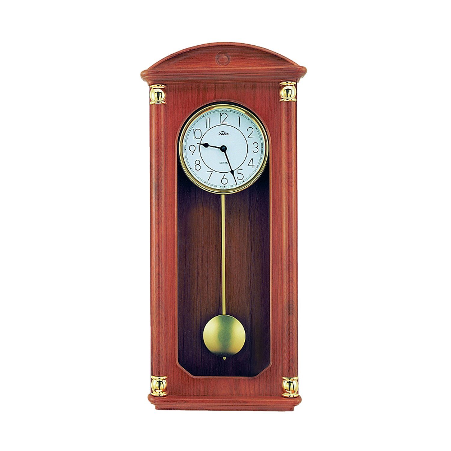 Selva Technik Wanduhr SELVA Quarz-Pendelwanduhr/ Regulator Delsberg