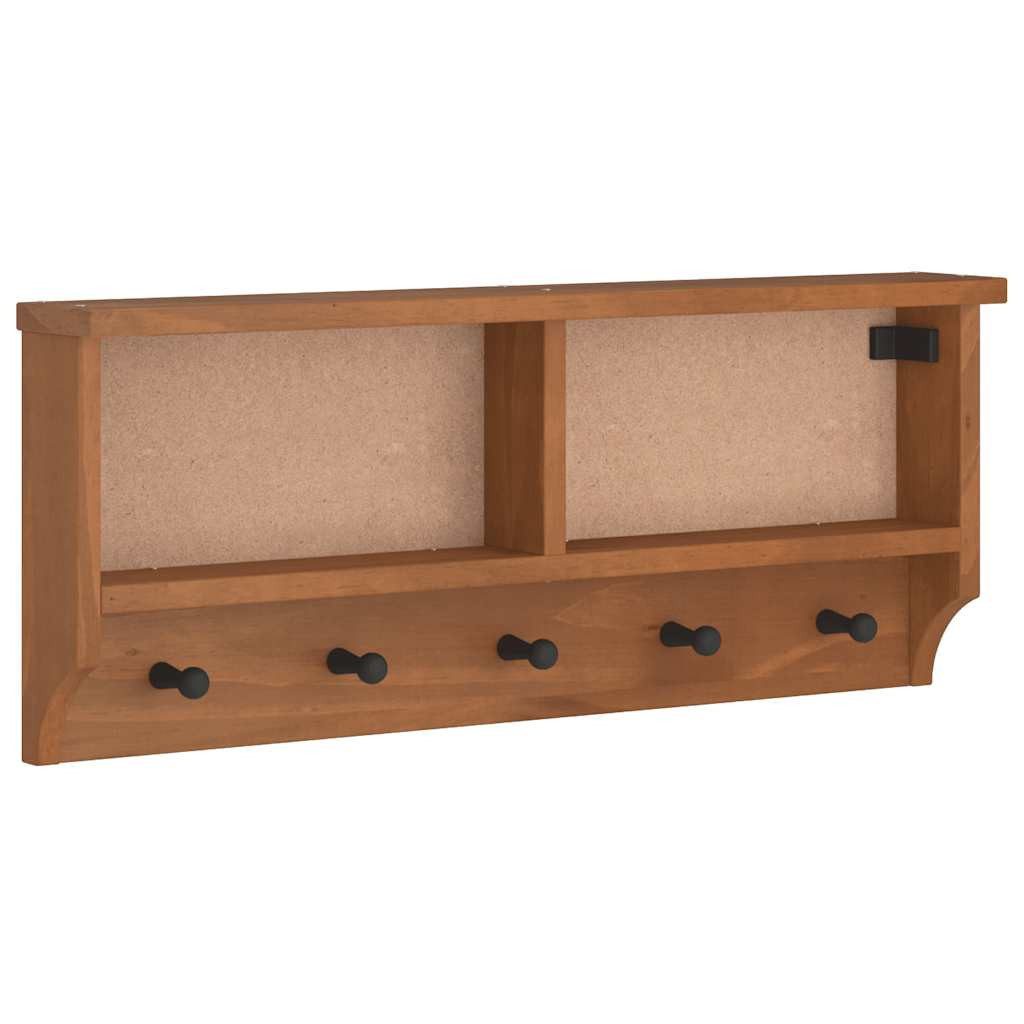 vidaXL Вішалки Wandgarderobe SANDNES 87x12x35 cm Massivholz Kiefer, (1 St)