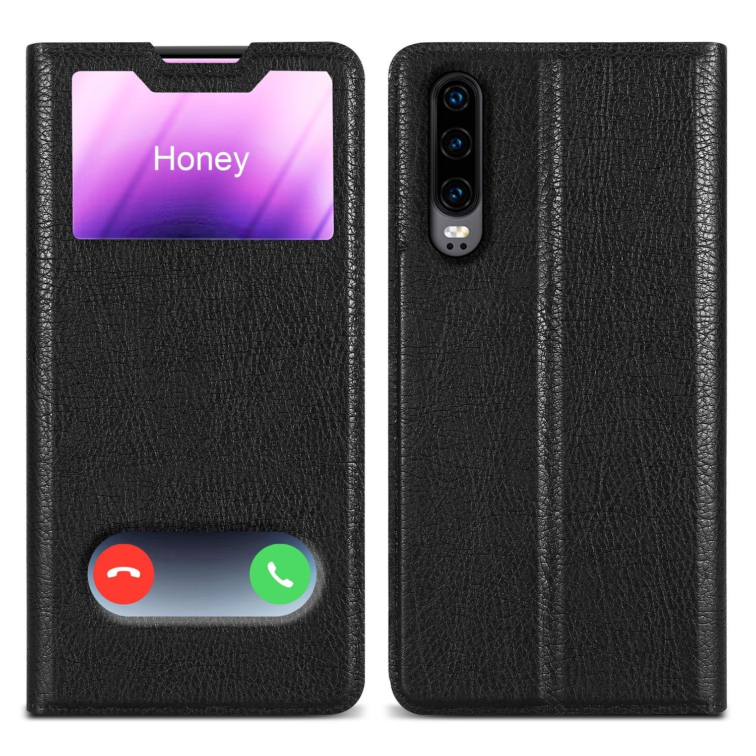 Cadorabo Handyhülle für Huawei P30 Hülle Huawei P30, Klappbare Handy Schutzhülle - Hülle - mit Standfunktion und Kartenfach