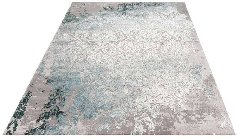 Teppich Alisa, Leonique, rechteckig, Höhe: 12 mm, Hoch-Tief-Effekt, Vintage, florale Ornamente, Kurzflor