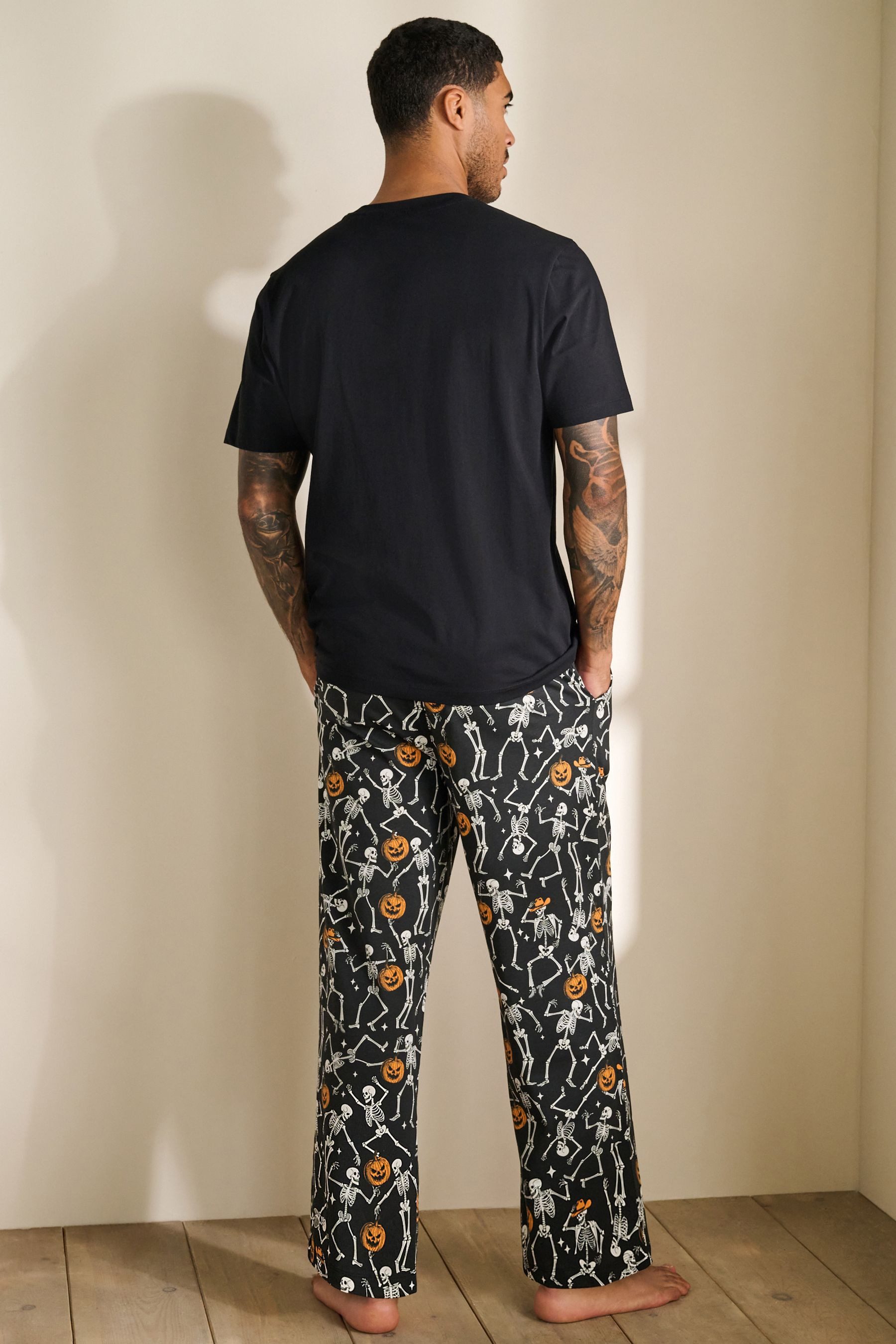 Next Pyjama Kurzärmeliger Jersey-Schlafanzug, Halloween Cowboy günstig online kaufen
