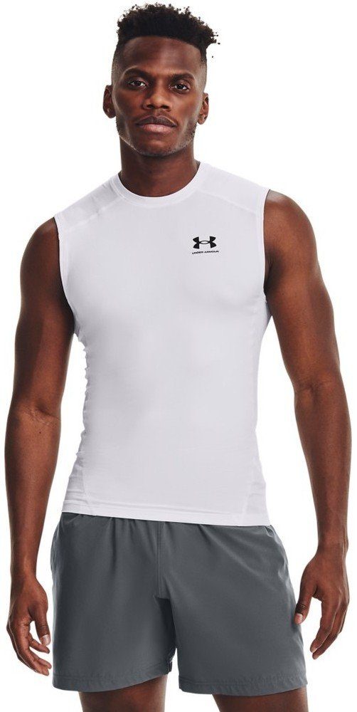 Under T-Shirt 100 Ärmelloses Shirt Armour HeatGear Armour® White