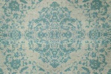 Wollteppich Vintage Teppich handgetuftet blau, morgenland, rechteckig, Höhe: 8 mm, Vintage Design