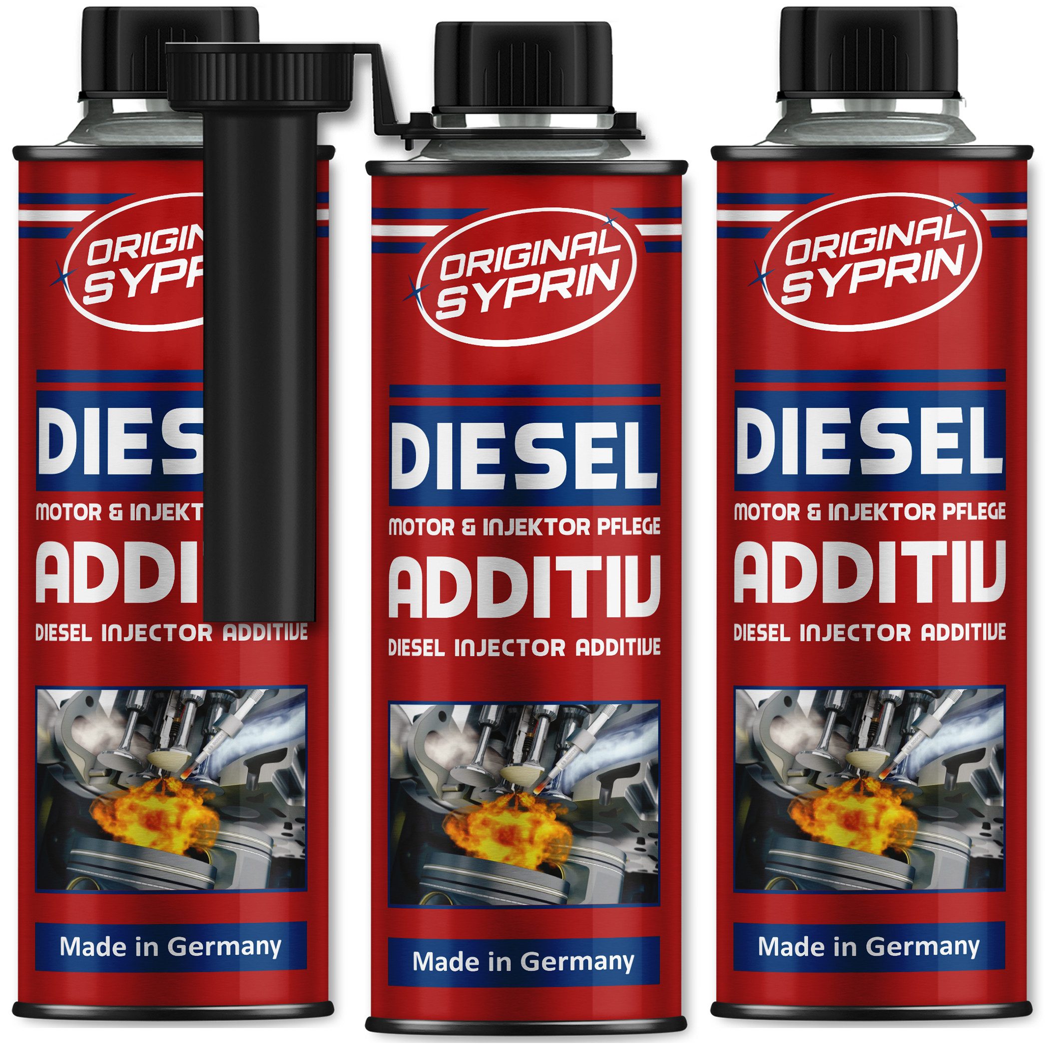 Original Syprin Diesel-Additiv 171410, 0.750 l, (3-St) Schutz für Dieselmotoren, reinigt Injektoren und Kraftstoffsysteme.