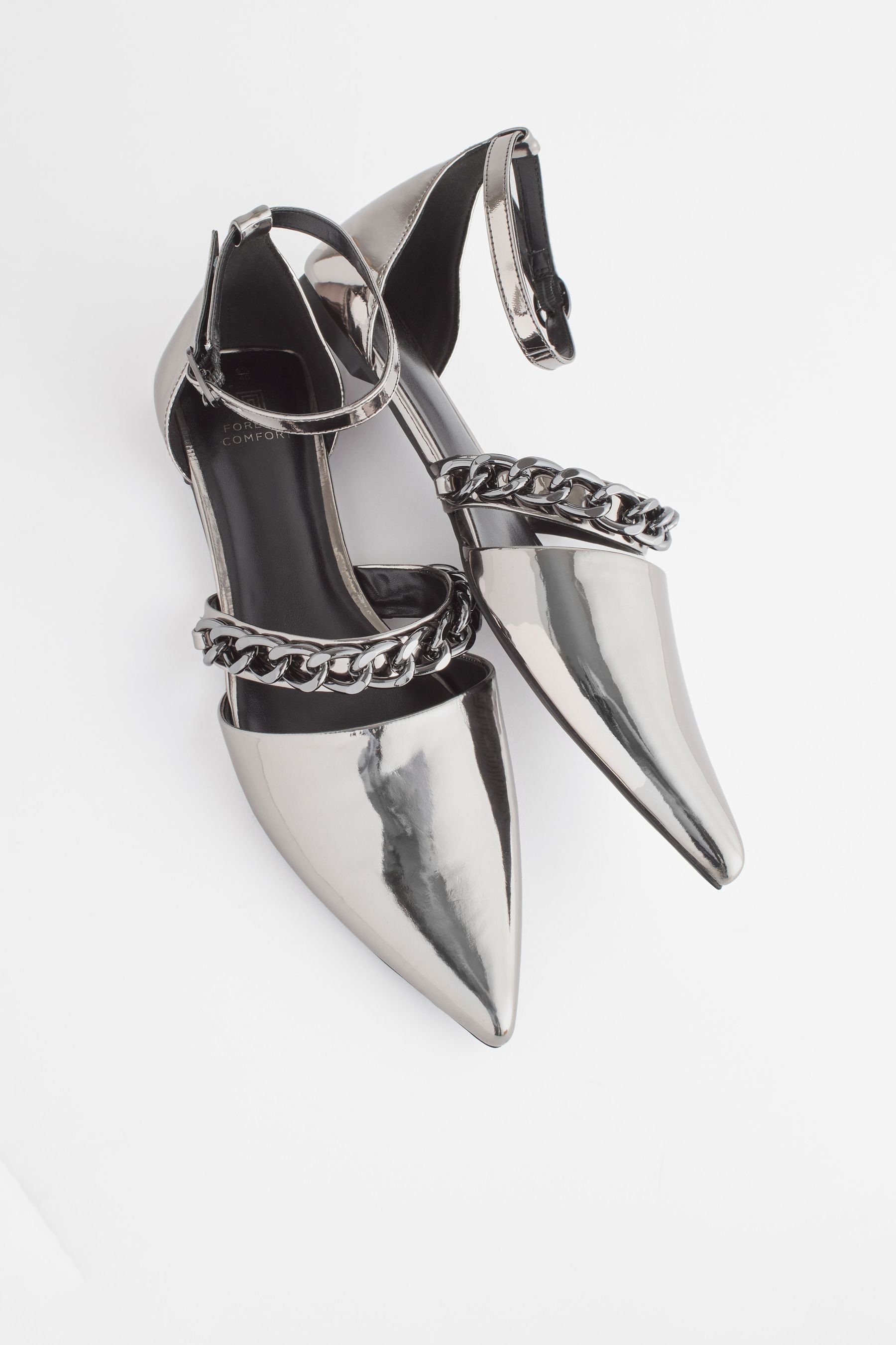 Schuhe Silver Comfort® Kette Forever flache Spitze, Pewter (1-tlg) Sandale mit Next
