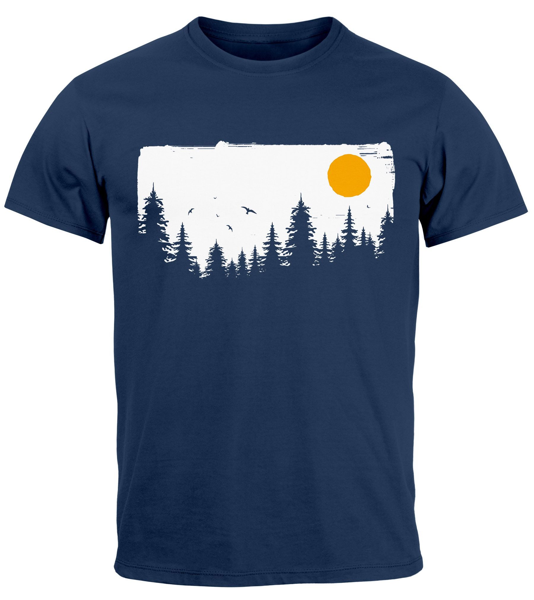 Neverless Print-Shirt Herren T-Shirt Wald Bäume günstig online kaufen