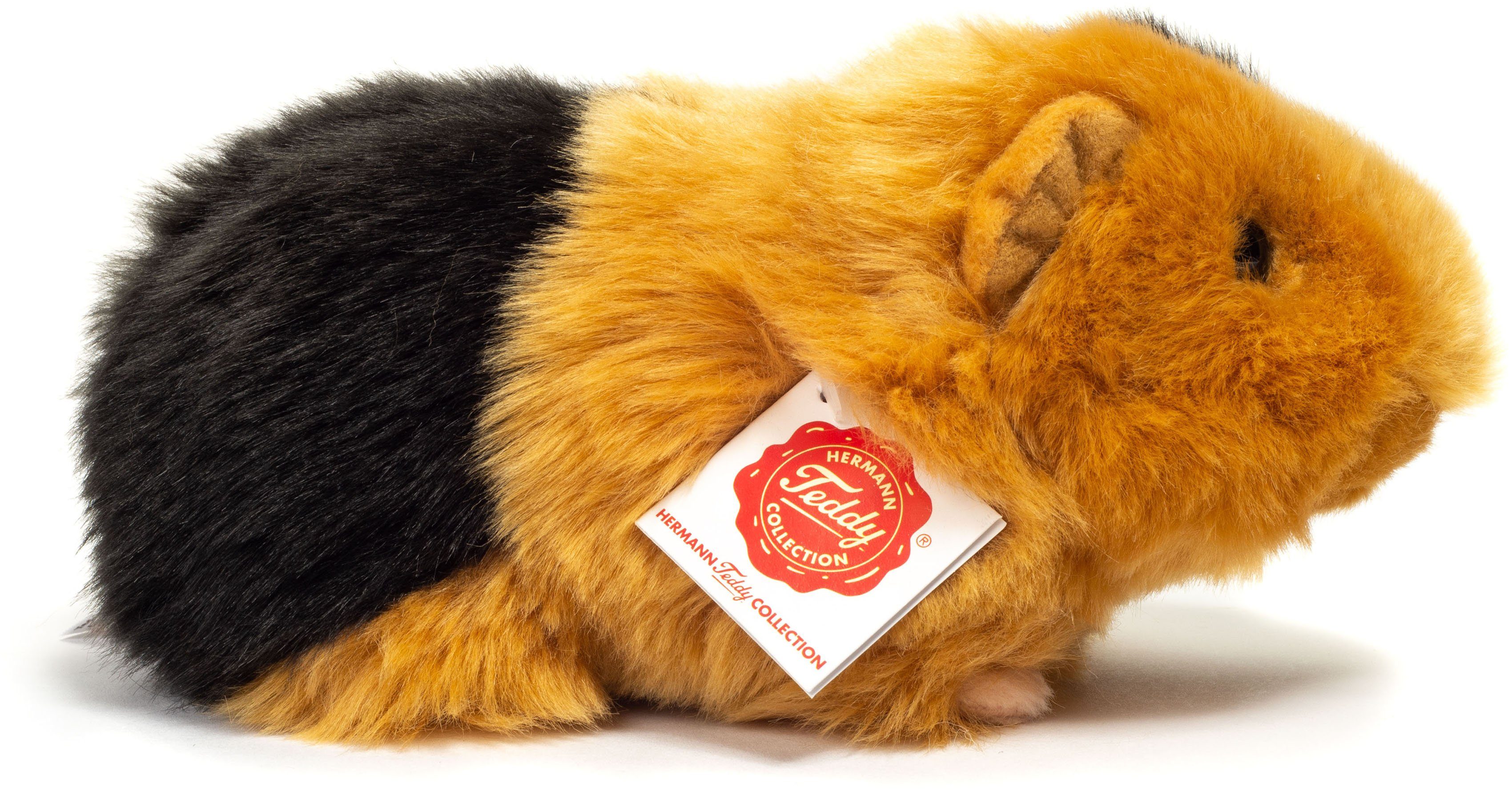 Teddy Hermann® Kuscheltier Meerschweinchen schwarz/gold, 20 cm, zum Teil aus recyceltem Material