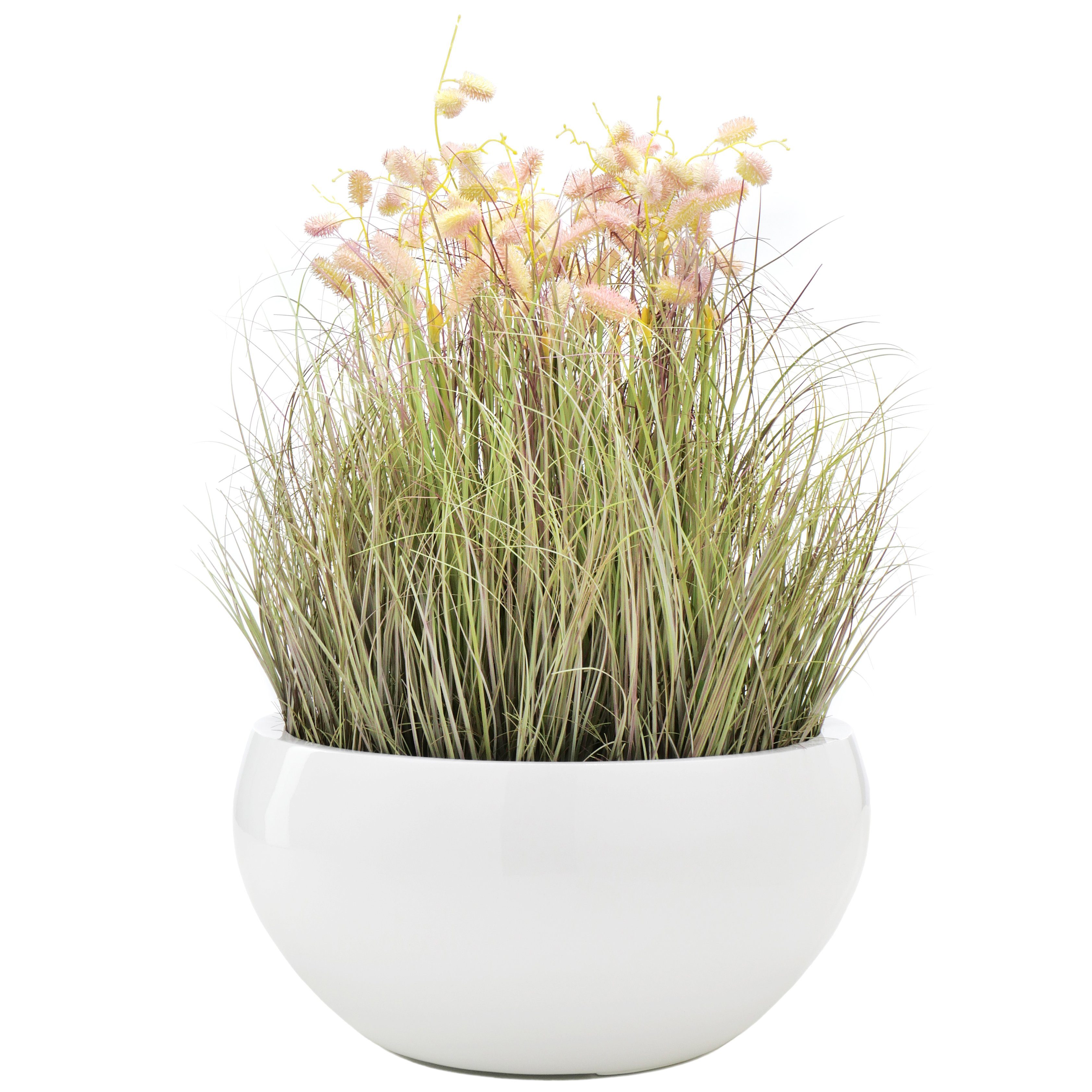 Flingora Pflanzschale Alodie, Fiberglas - Indoor & Outdoor - Weiß - Ø 50 cm
