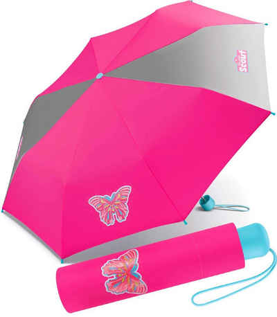 Scout Taschenregenschirm »Butterfly - Mini Kinderschirm«, leicht, reflektierend und bedruckt