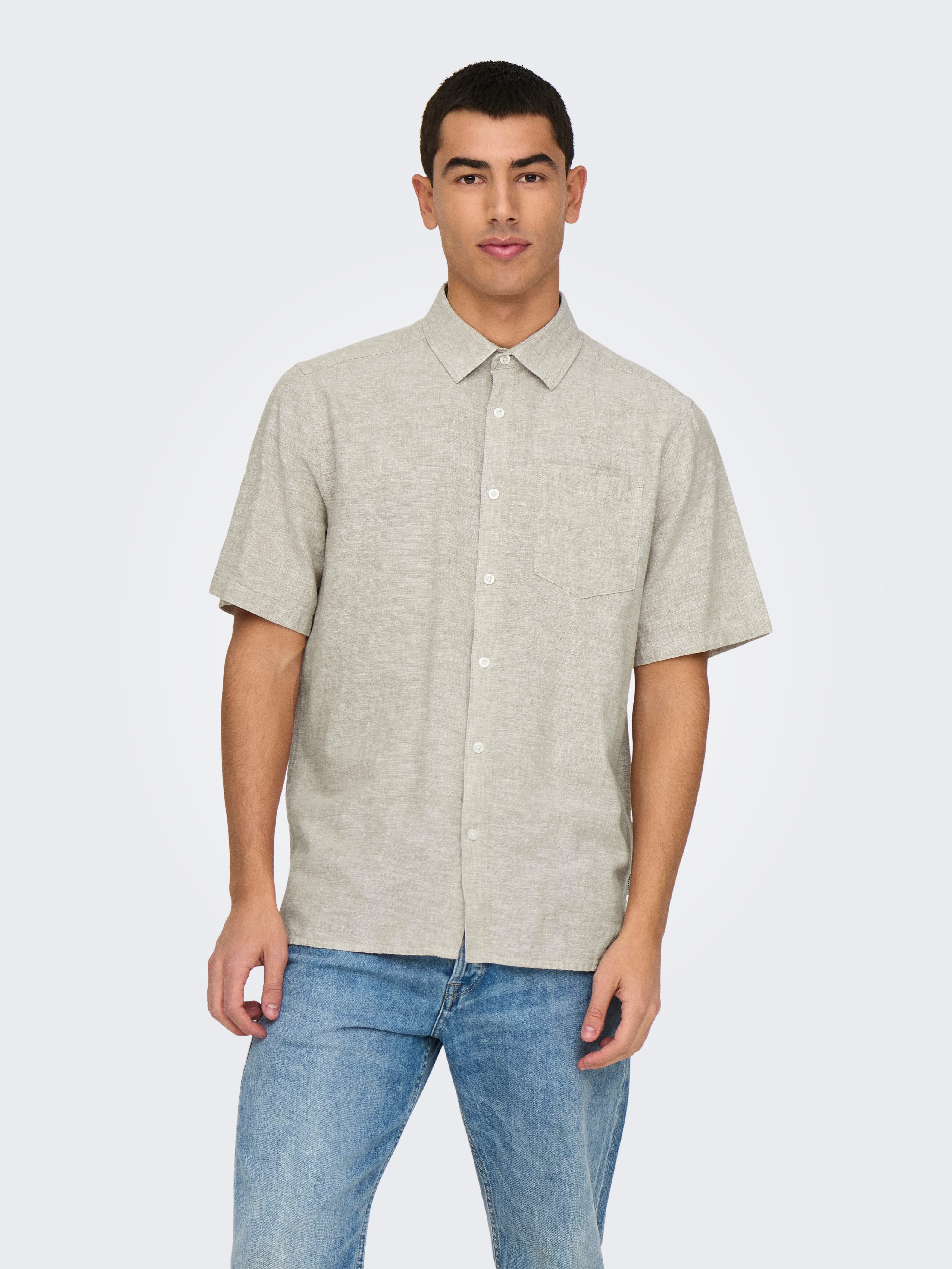 ONLY & SONS Kurzarmhemd ONSCAIDEN LIFE günstig online kaufen