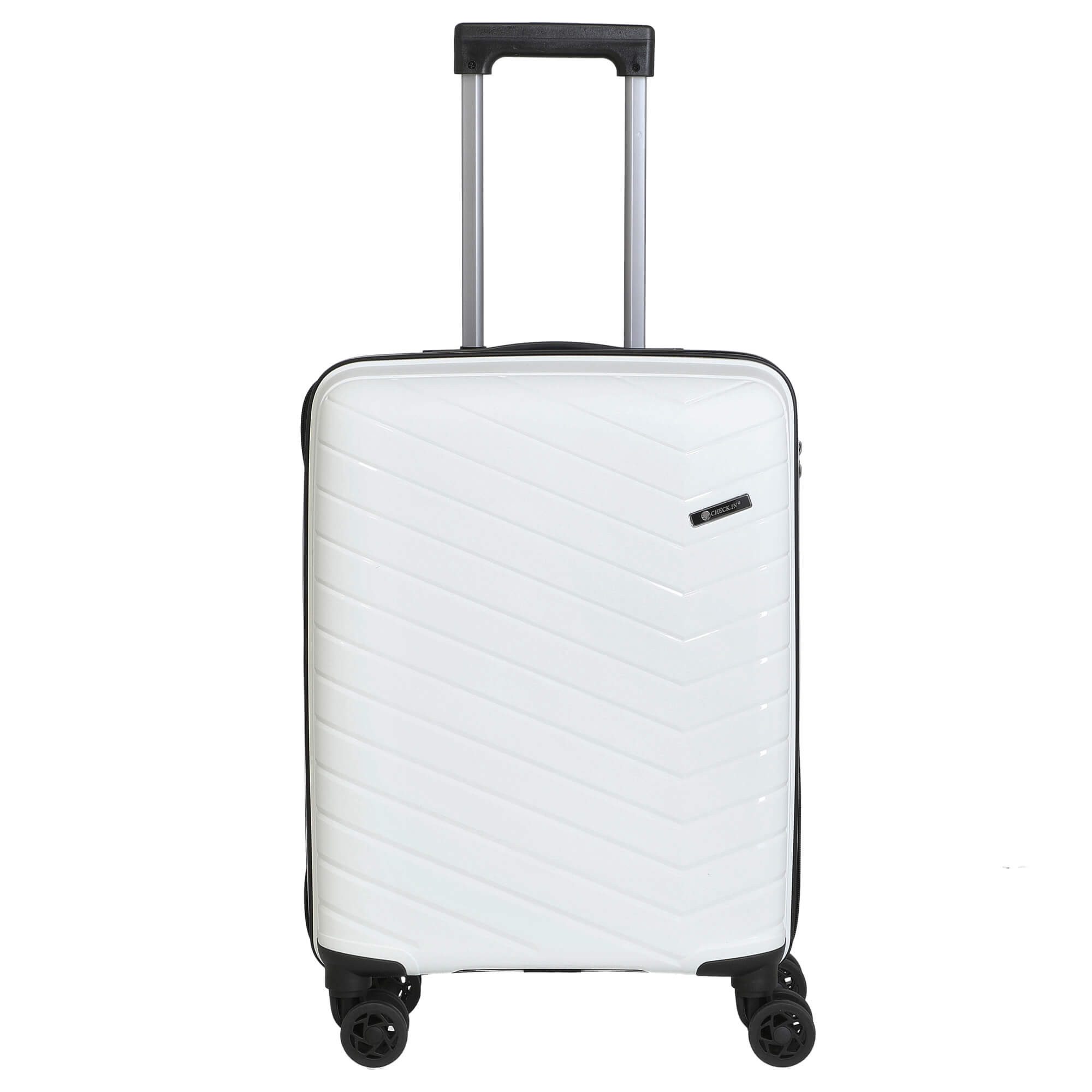 CHECK.IN® Koffer Orlando - 4-Rollen-Kabinentrolley 55 cm (weiß), 4 Rollen Rollen