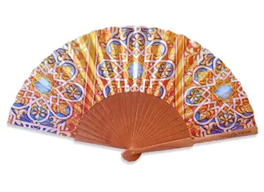 LK Trend & Style Handfächer Ventilator aus der Handtasche, (hochwertiger Handfächer aus Birnbaumholz), hervorragendes Geschenk