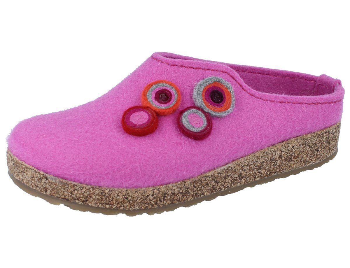 HAFLINGER Grizzly Kanon rosa Wollfilz - Größe: 41 Clog