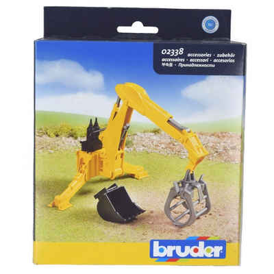 Bruder® Spielzeug-Auto Heckbagger mit Greifer & Schaufel 1:16 von Bruder 02338