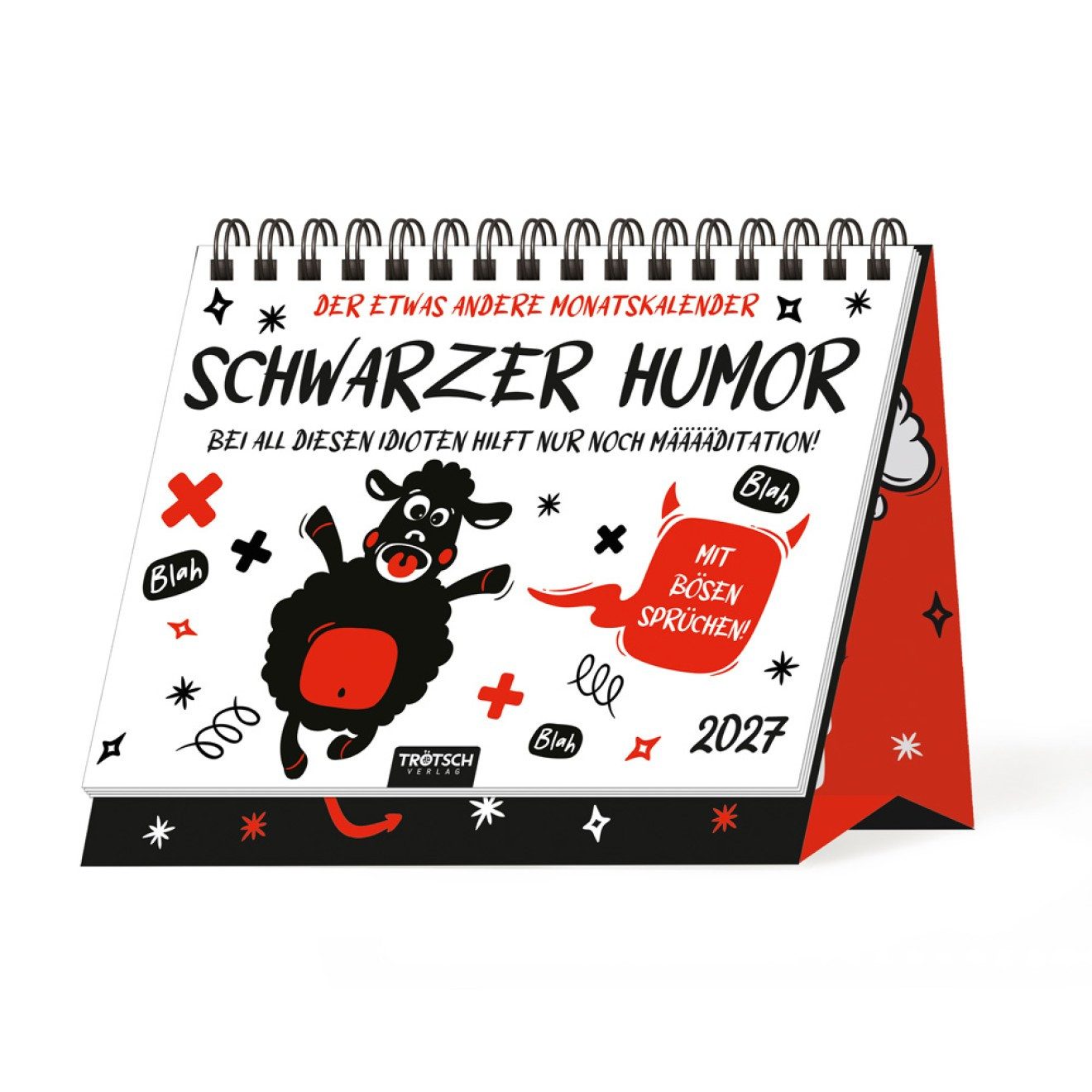 Trötsch Verlag Tischkalender Trötsch Aufstellkalender Schwarzer Humor 2027, Schreibtischkalender