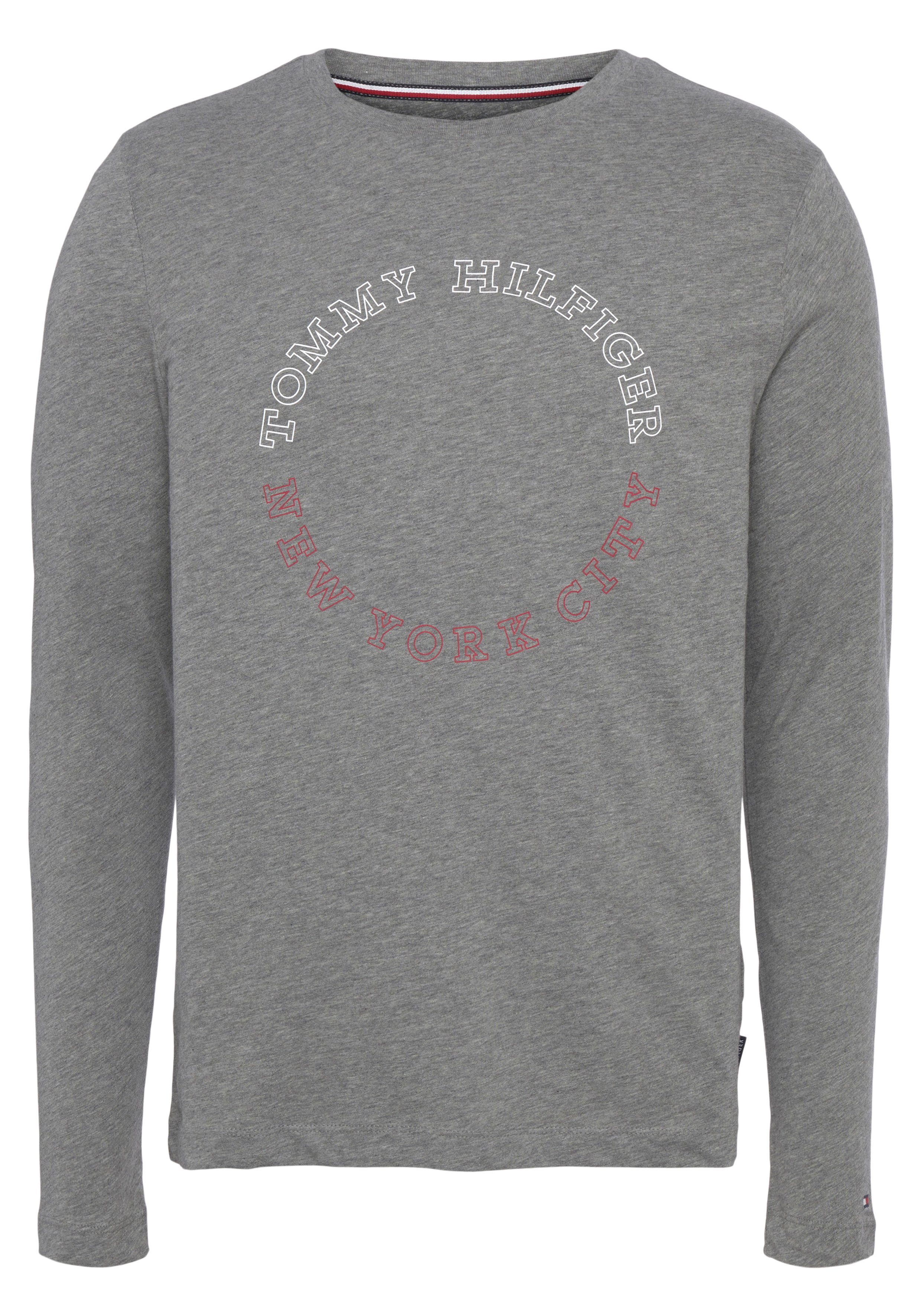 unvergleichbar Tommy Hilfiger Langarmshirt MONOTYPE mediun TEE heather ROUNDLE grey LS