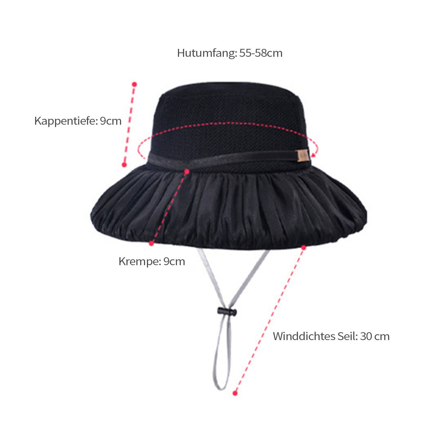 Refttenw Sonnenhut Damen UV-Schutz Mesh Strohhut mit Breiter Krempe Sommer günstig online kaufen