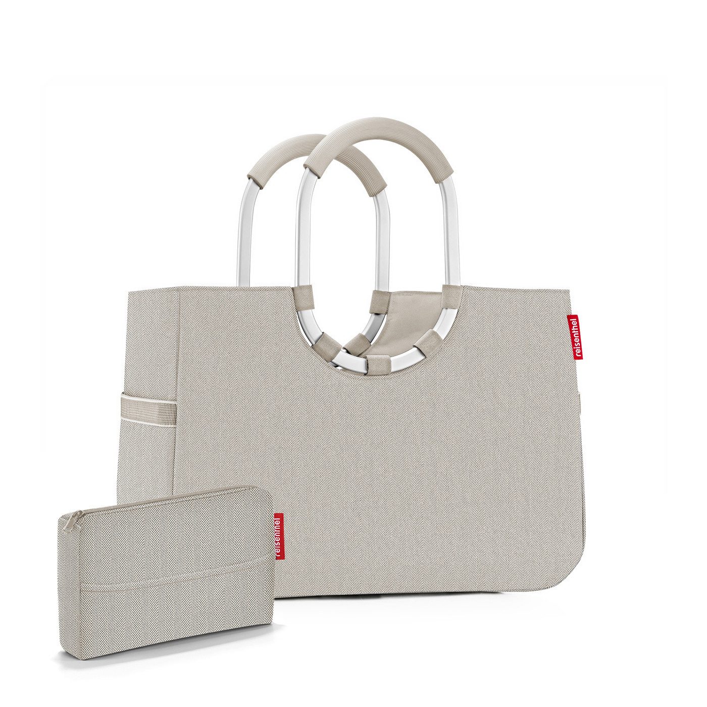 REISENTHEL® Shopper, loopshopper L plus pocketcase herringbone sand günstig online kaufen