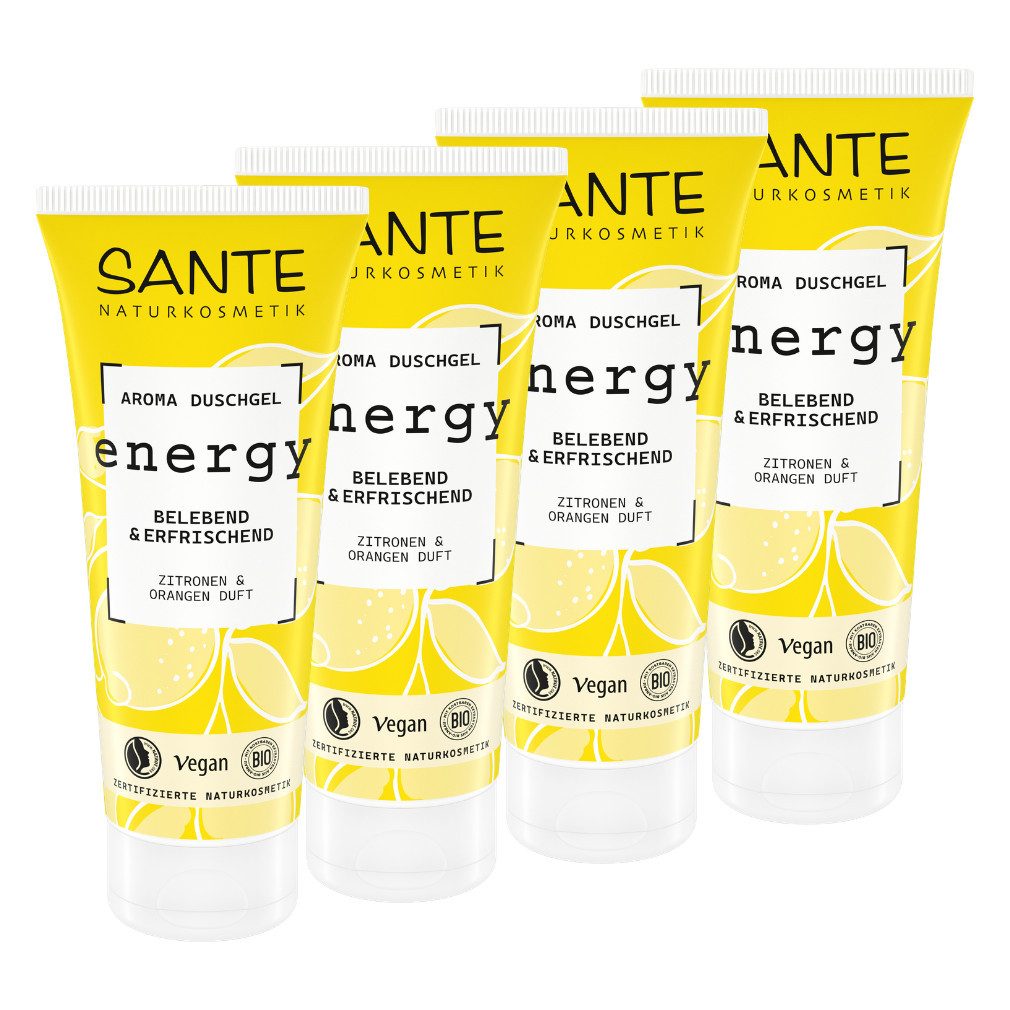 SANTE Duschgel energy, 4-tlg., Belebend und erfrischend
