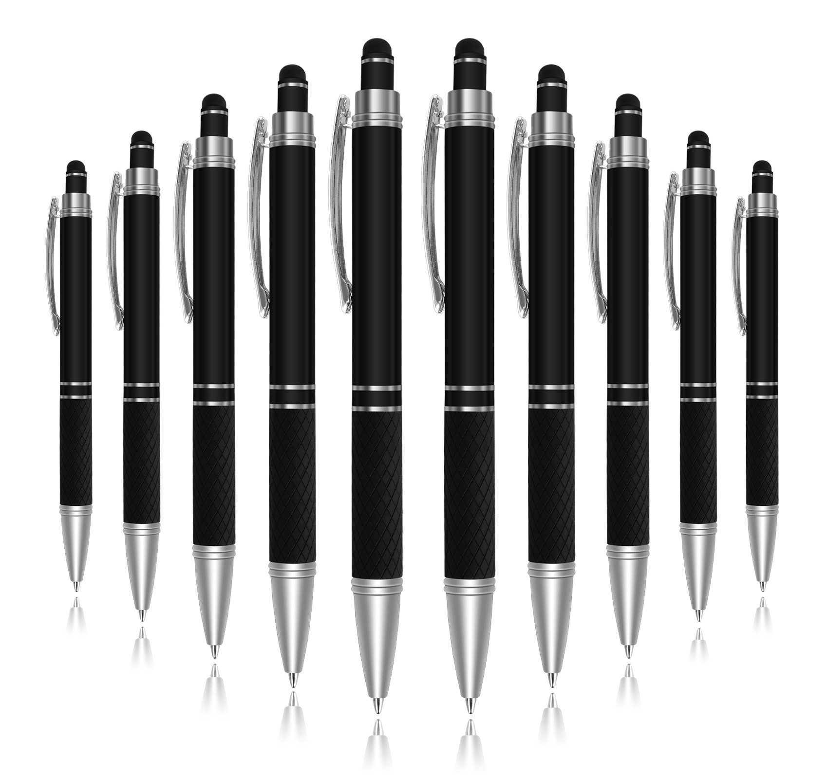 lindahandel Kugelschreiber 2-in-1 Kugelschreiber mit Touchscreen Stift, blaue Mine, (10-tlg), kapazitiver Stylus für Smartphone & Tablet, Büro & Schule