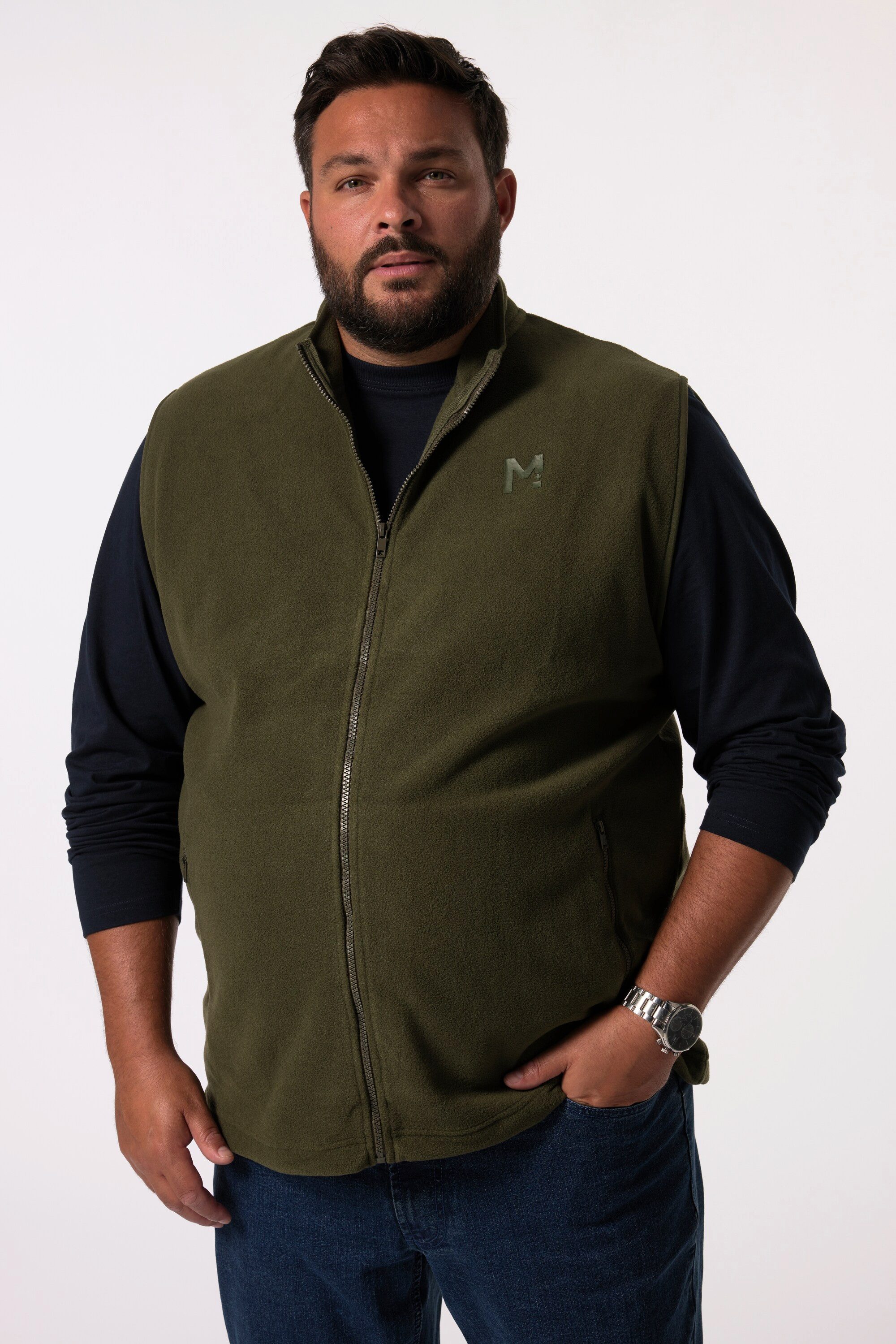 Steppweste Men+ Fleeceweste Stehkragen bis 8 XL