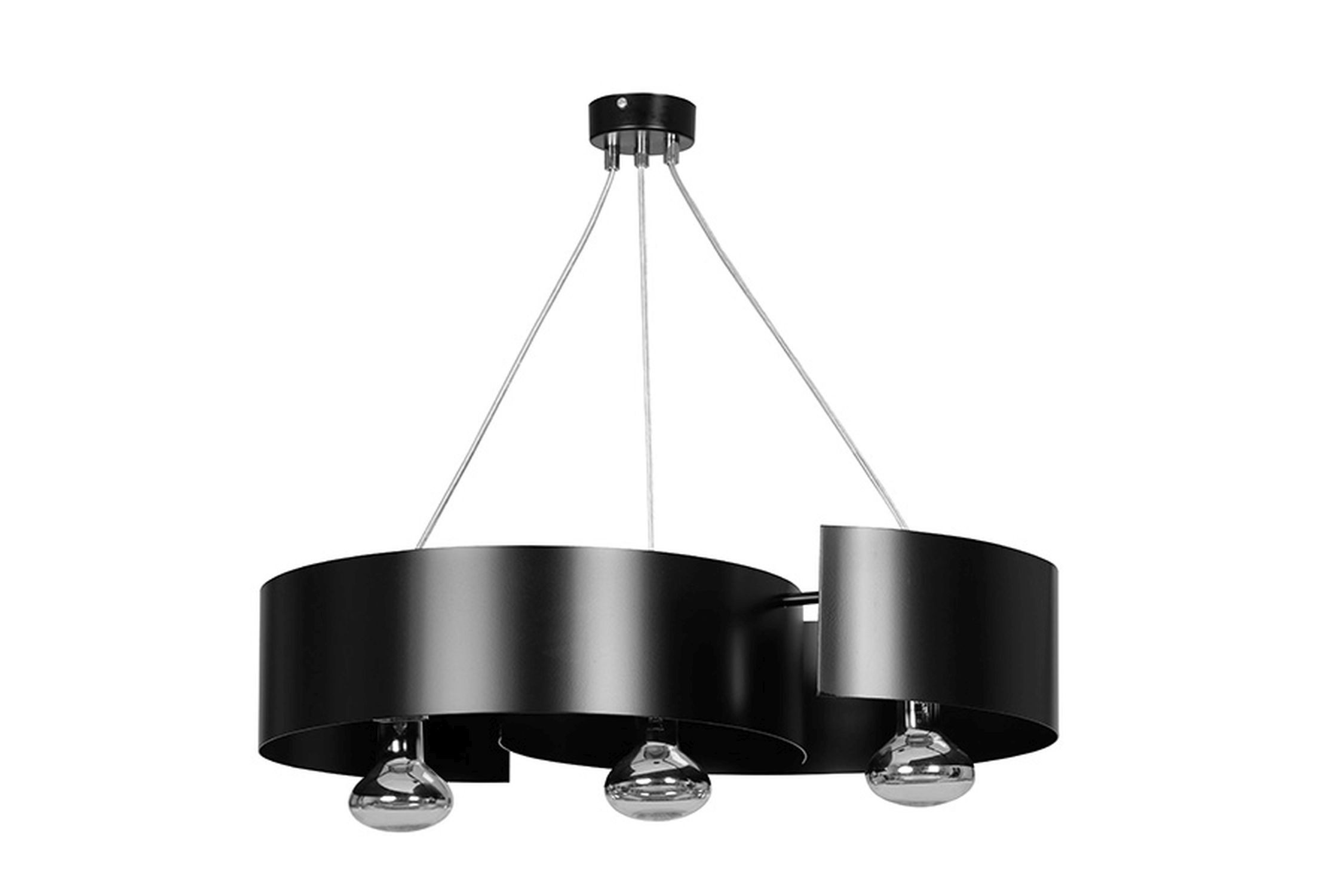 Licht-Erlebnisse Pendelleuchte TAMAR, ohne Leuchtmittel, Hängelampe Schwarz Metall Modern Design Esszimmerlampe