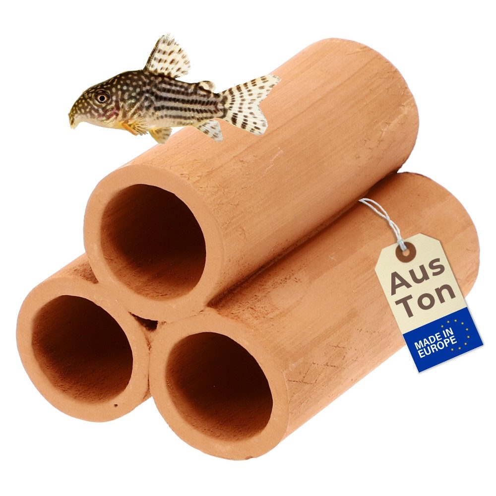 GarPet Aquariendeko Aquarium Deko 3er Pyramide XL Aquarium Höhle Deko Groß Aquarien Röhre von GarPet