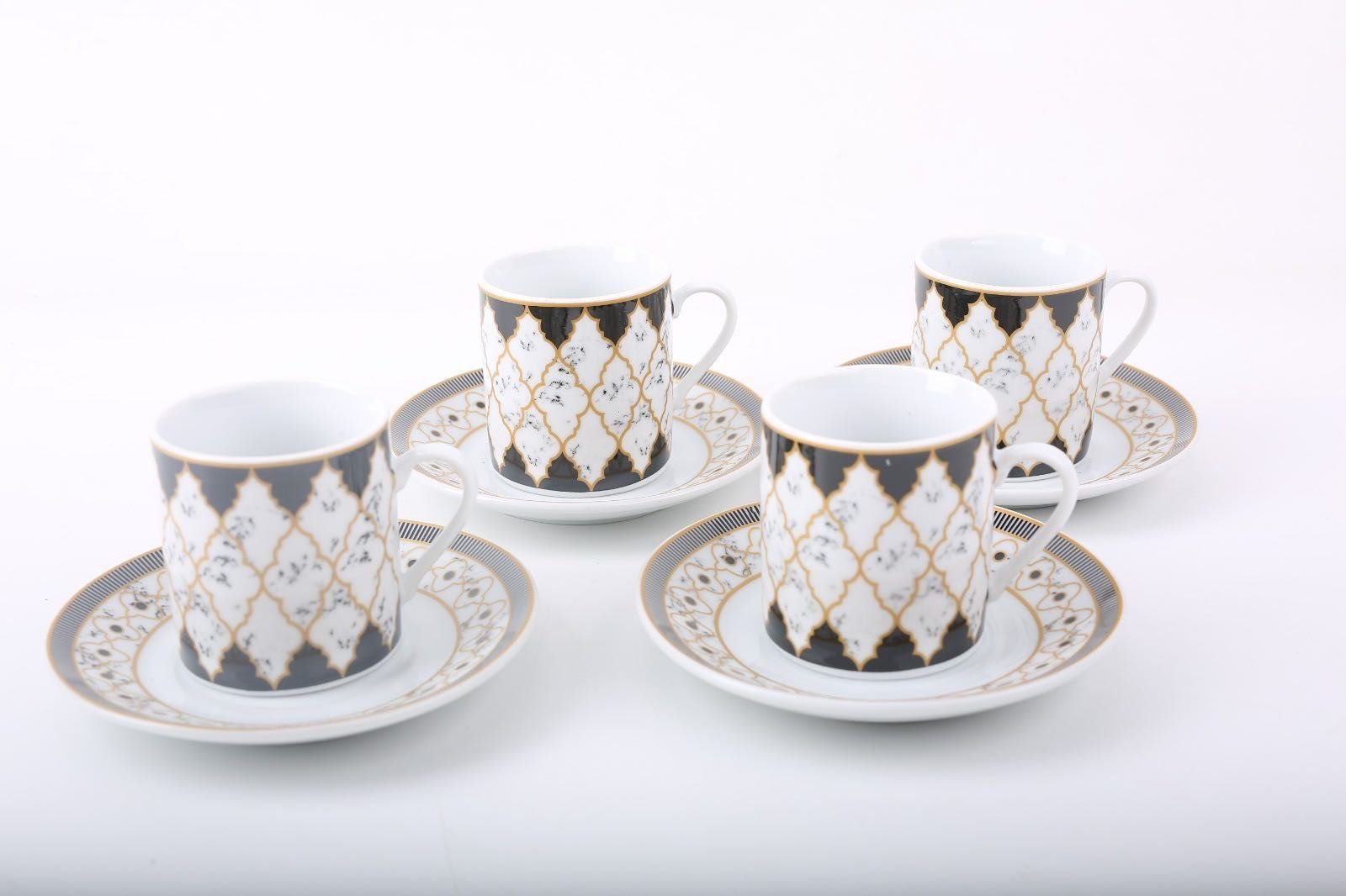 ZELLERFELD Espressotasse 12-tlg. Premium Kaffee-Service für 6 Personen mit Untertasse