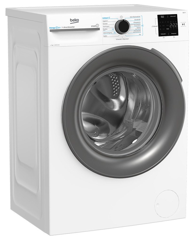 BEKO Waschmaschine BM3WFU4741W1, 7 kg, 1400 U/min, EnergySpin- bis zu 35% sparsamer