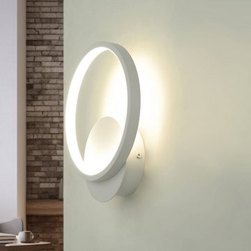 Licht-Erlebnisse Wandleuchte CLARA, LED, Neutralweiß, LED Weiß 4100 K 760 lm Aluminium Wohnzimmer