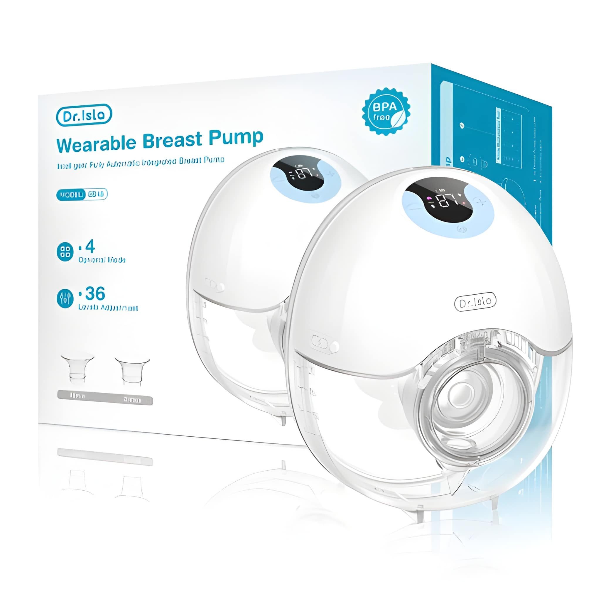 Athlix Elektrische Milchpumpe Milchpumpe Elektrisch Tragbar Freihändig, Brustpumpe Milch, 4 Modi, 36 Stufen, mit LED-Anzeige