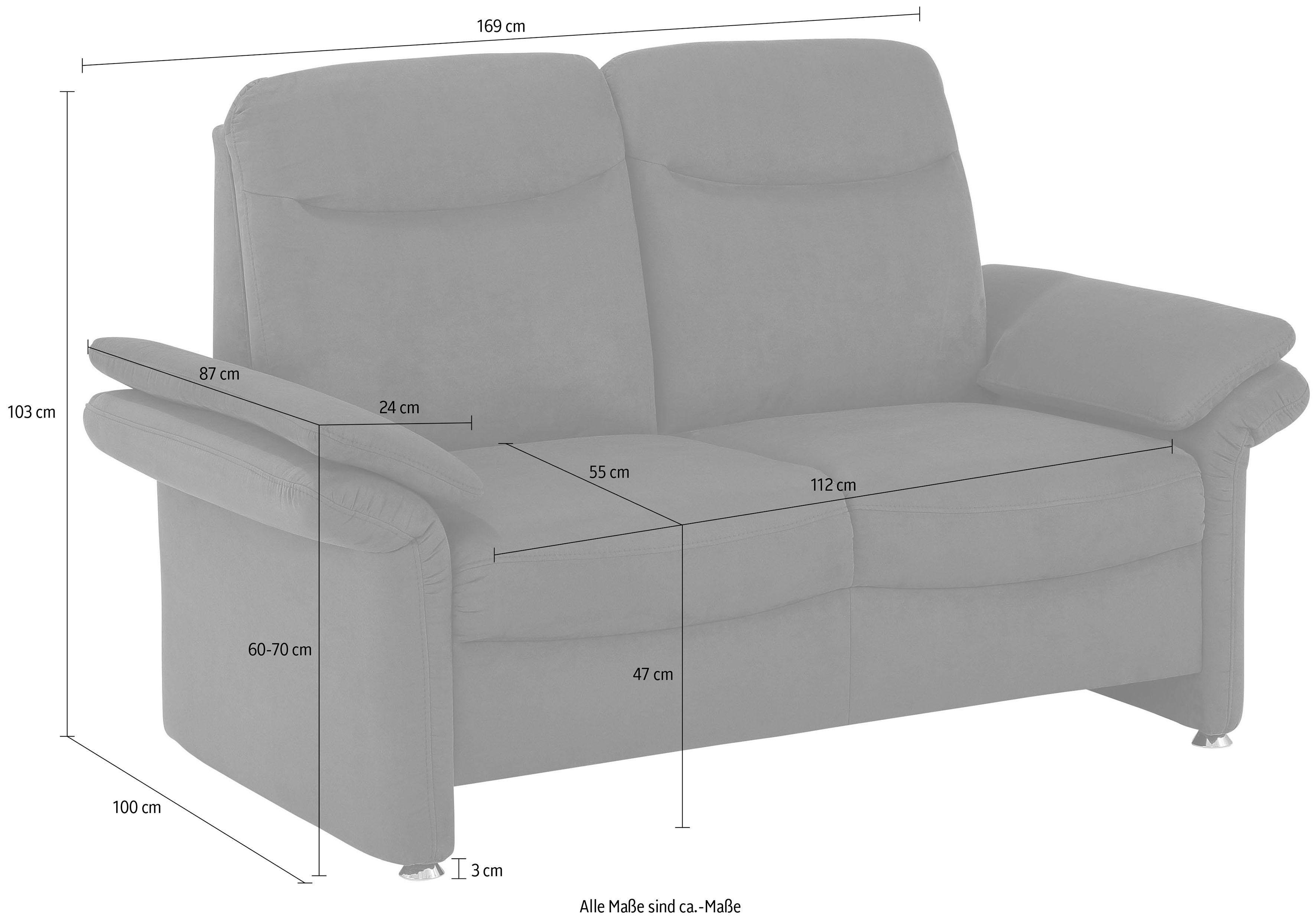 Home affaire 2-Sitzer Tahoma, mit Armteilverstellung, Federkern