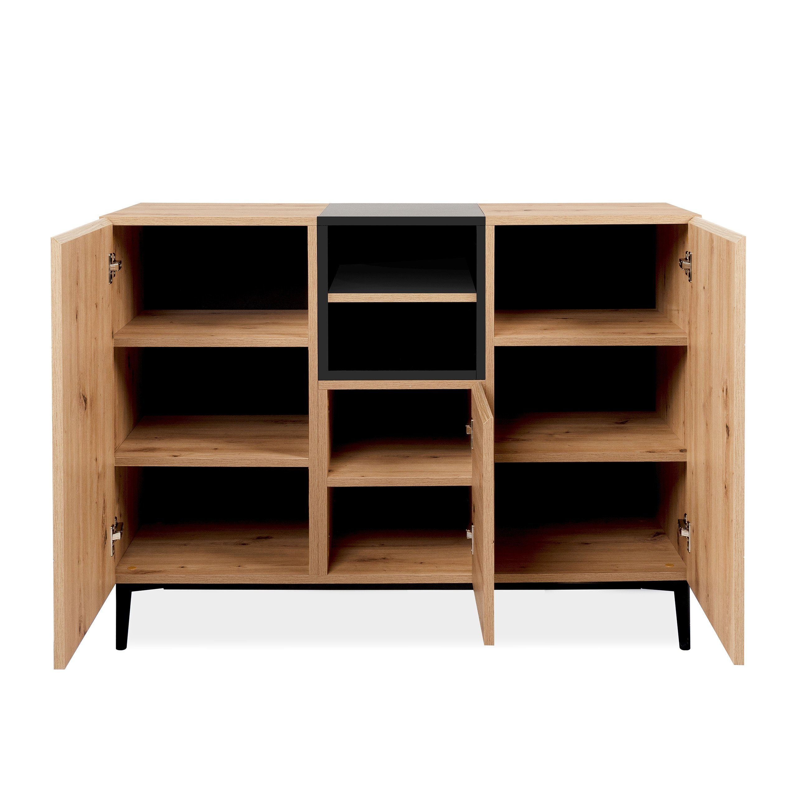 Newroom Sideboard Nizza, Wildeiche Sideboard Vintage Industrial Highboard Anrichte Wohnzimmer