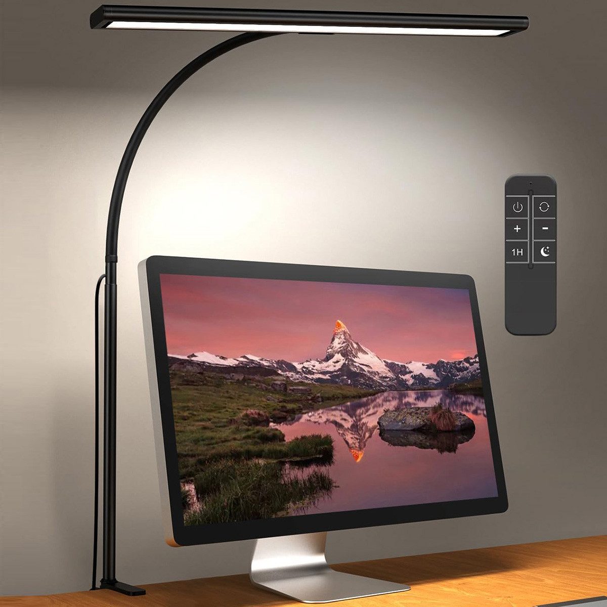 MUPOO LED Schreibtischlampe klemmbar Schreibtischlampe LED günstig online kaufen