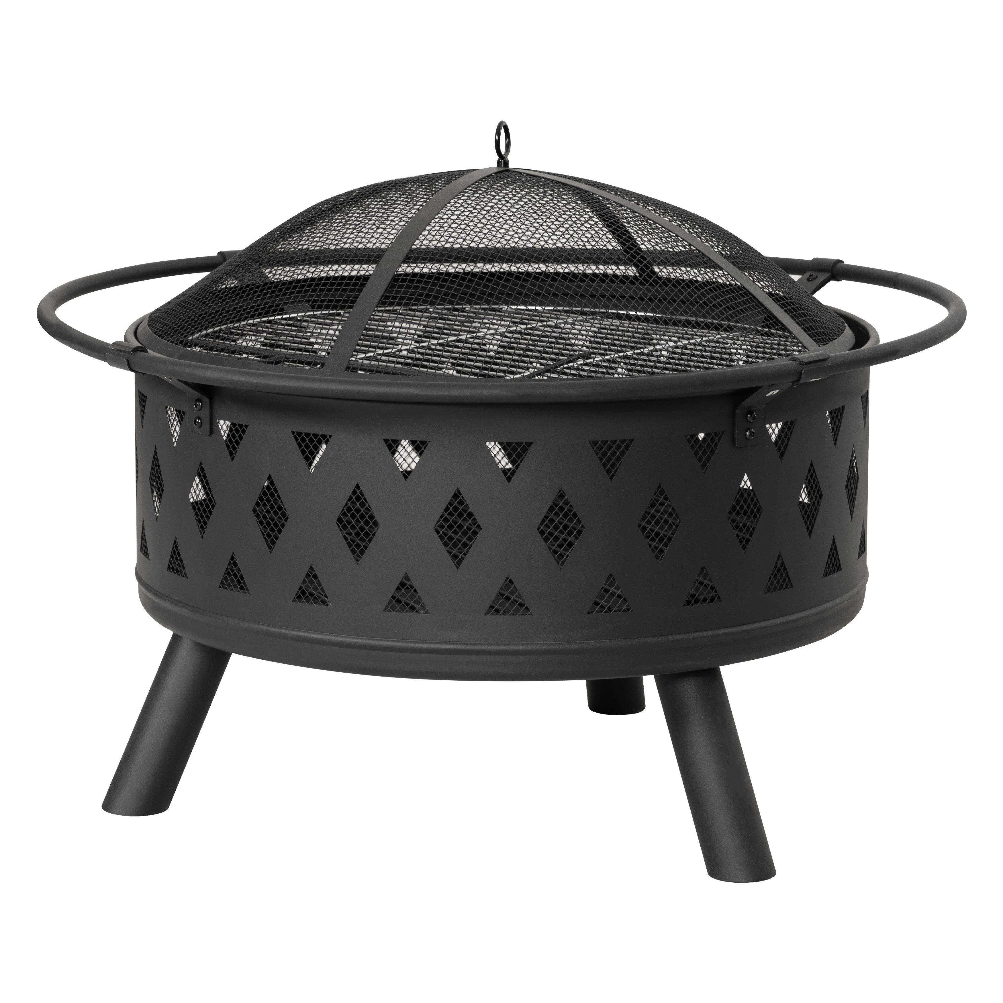 Avestar Feuerstelle Avestar runde Gartenfeuerstelle mit Abdeckung, wetterfest, (1-St), 360°-Wärmeverteilung,Funken-Schutzdeckel,wetterfeste Abdeckung – Bild 2 von 5