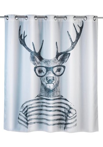 WENKO Duschvorhang »Mr. Deer« Breite 200 cm ...