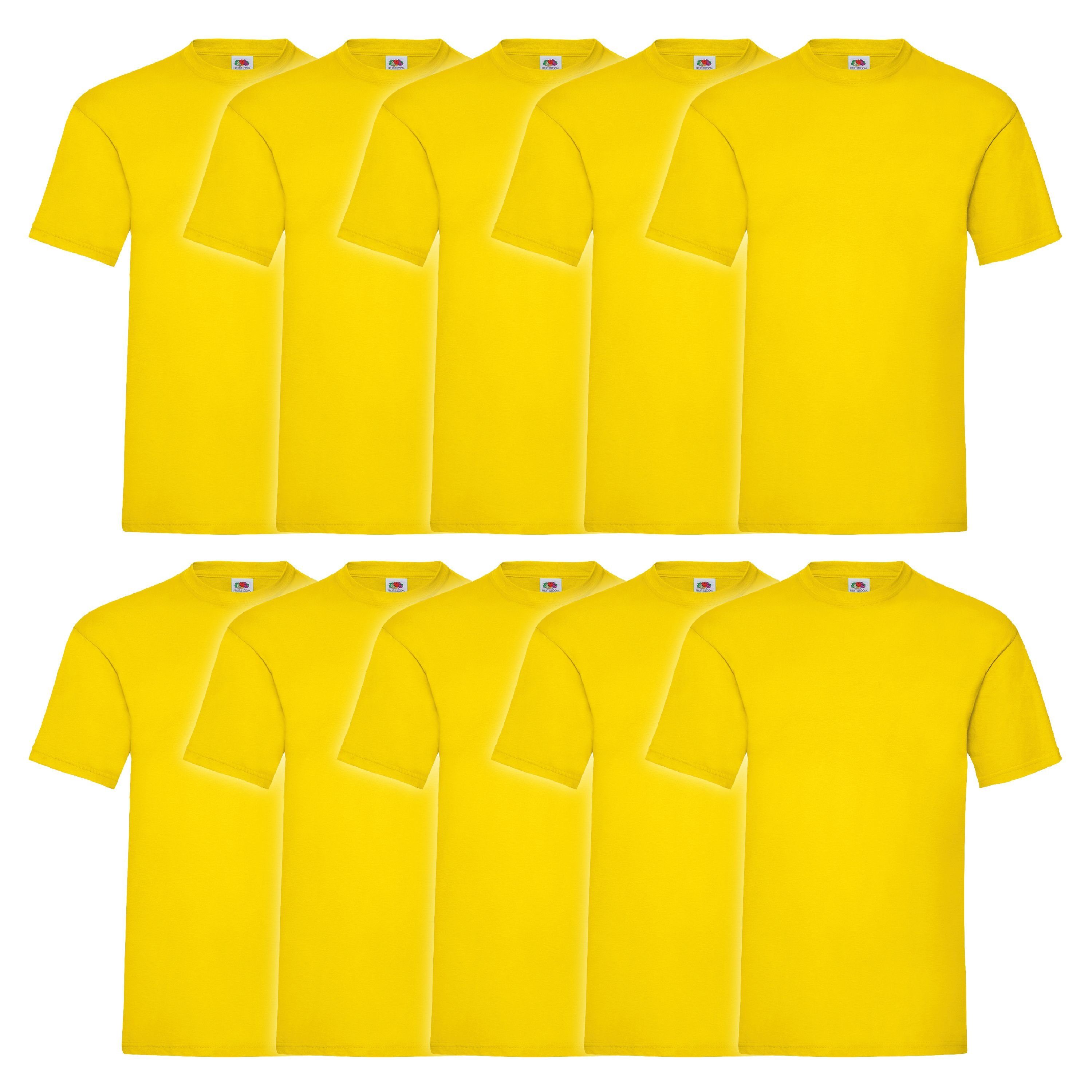 Rundhalsshirt Fruit of the Loom Valueweight T 10er Pack