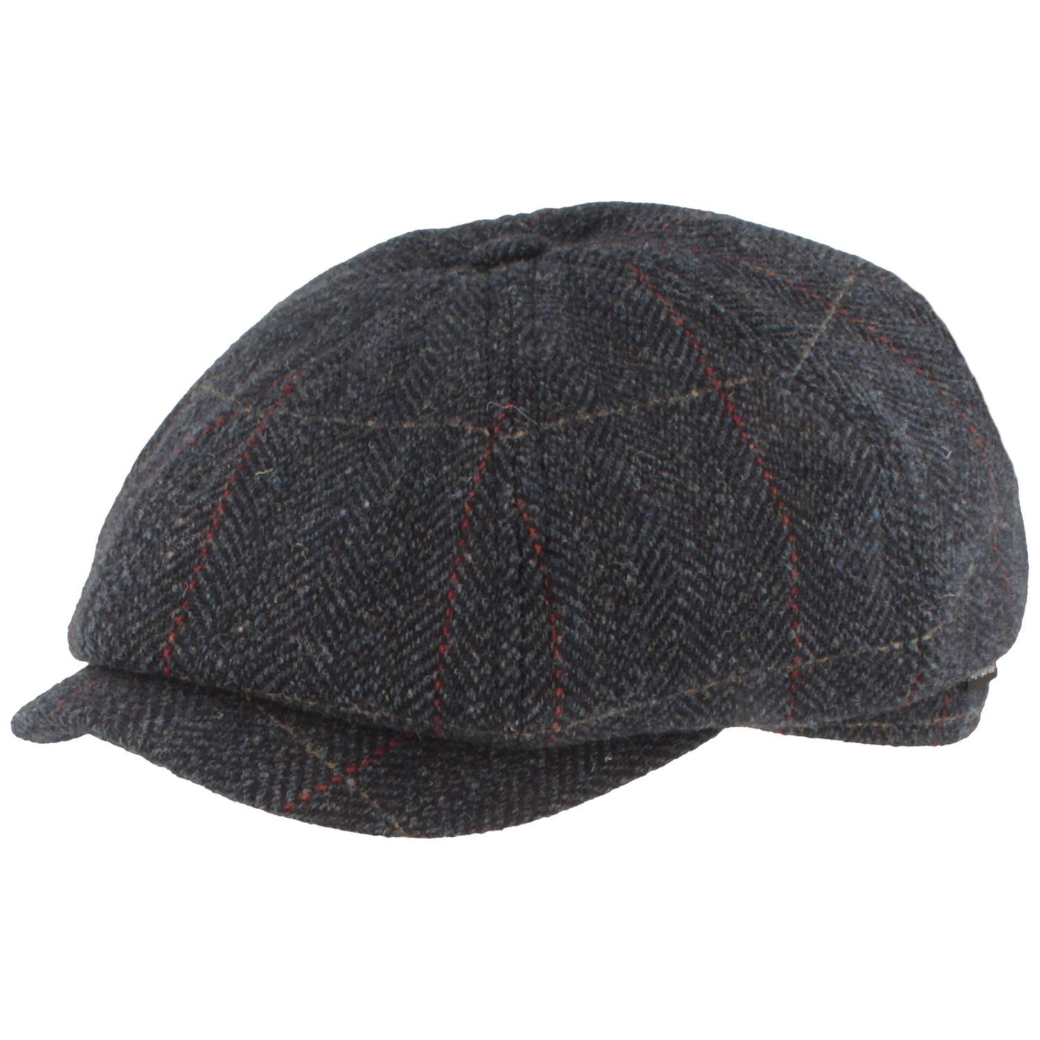 Breiter Schiebermütze 8-tlg Schiebermütze aus Wolle mit Ohrenschutz günstig online kaufen