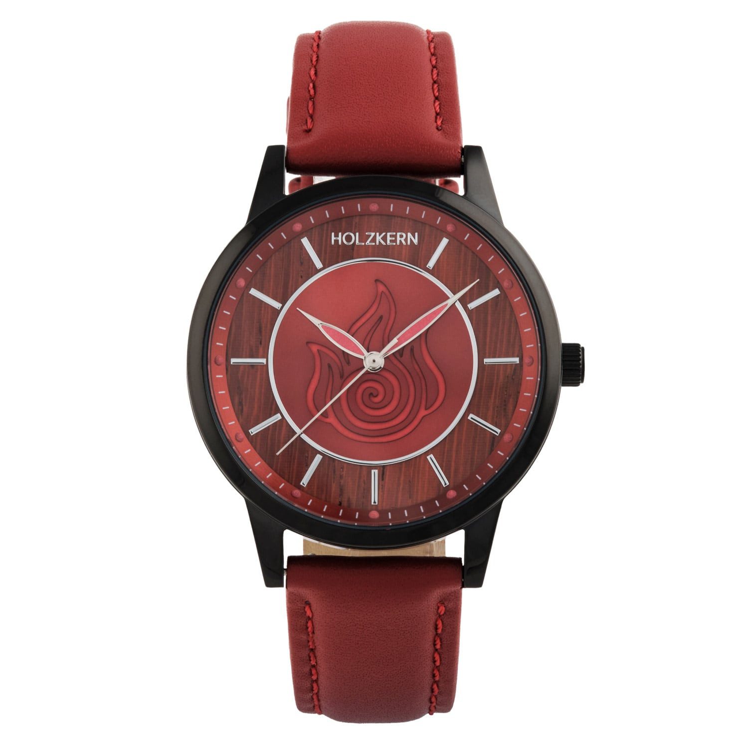 Holzkern Quarzuhr Unisex-Armbanduhr Avatar™ Fire Nation Padouk/Rot