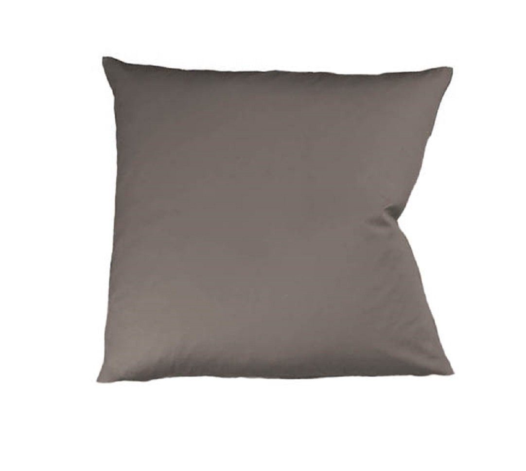 Kopfkissen Fleuresse Mako-Satin Kissenbezug Bezug 80x80 cm, fleuresse espresso