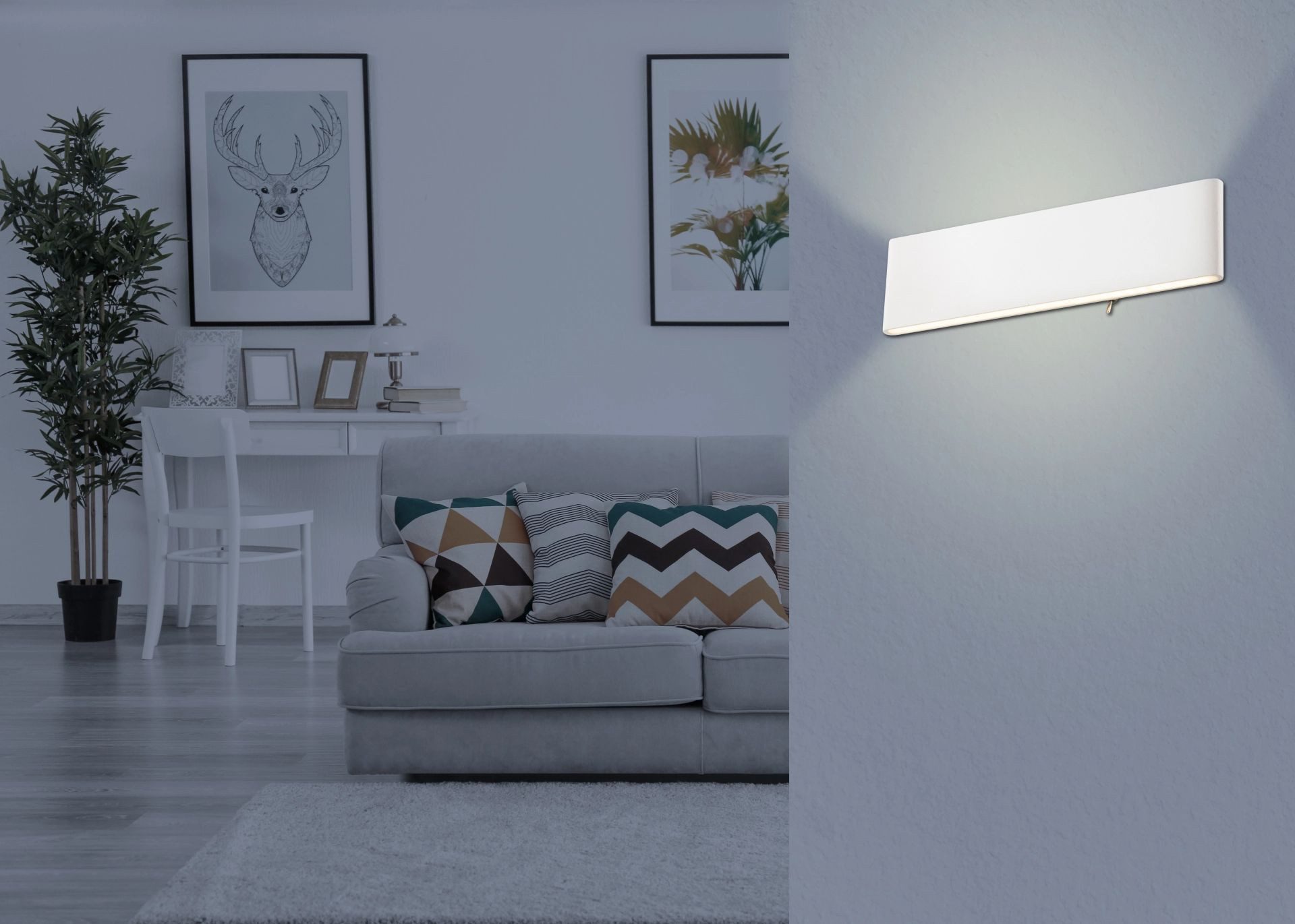 GLOBO LIGHTING LED Wandleuchte SIEGFRIED, LED fest integriert, Warmweiß, Wandlampe mit Ein/Aus Schalter, Leuchtet auf- und abwärts
