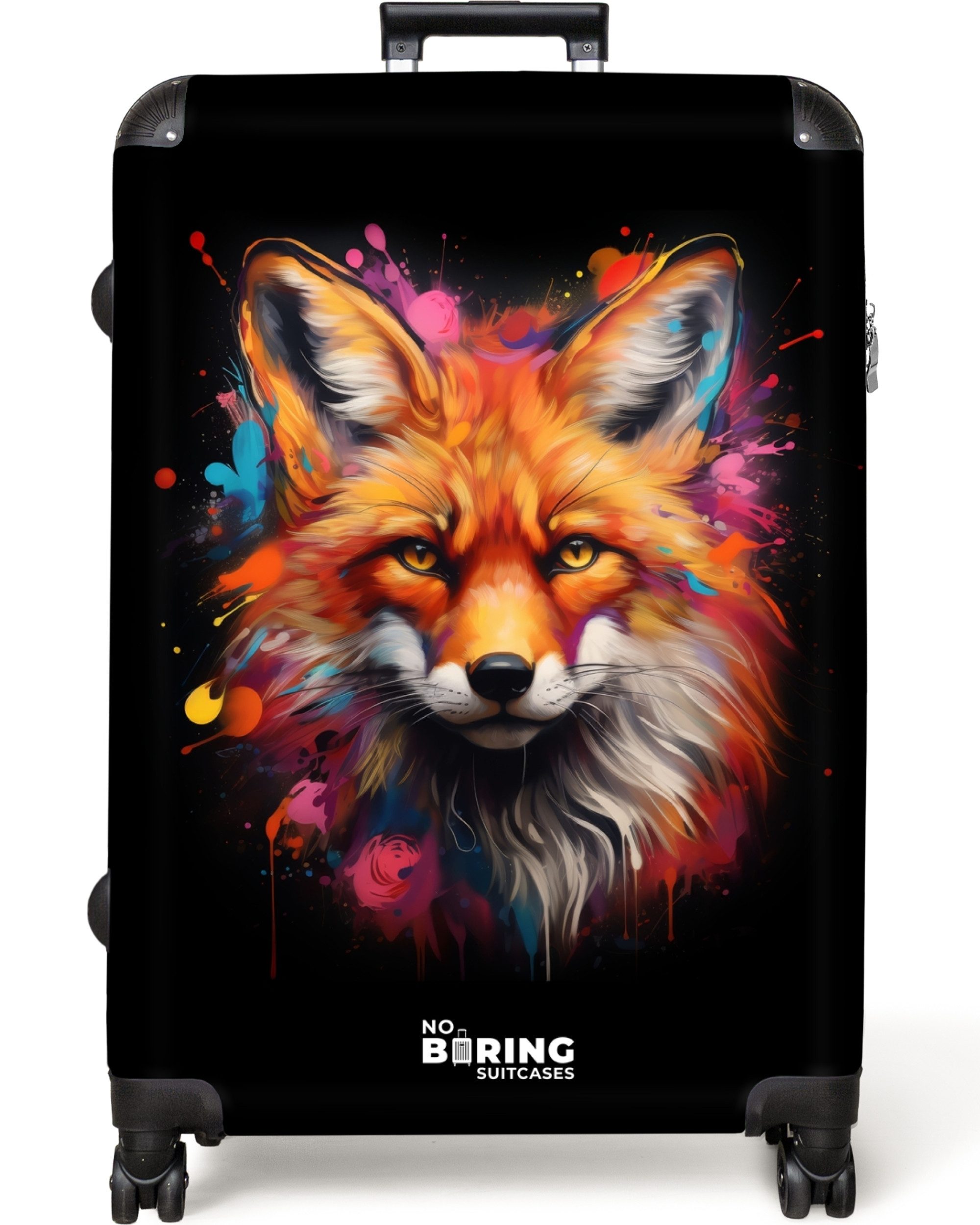 NoBoringSuitcases.com© Hartschalen-Trolley Der Fuchs als Straßenkunstwerk günstig online kaufen