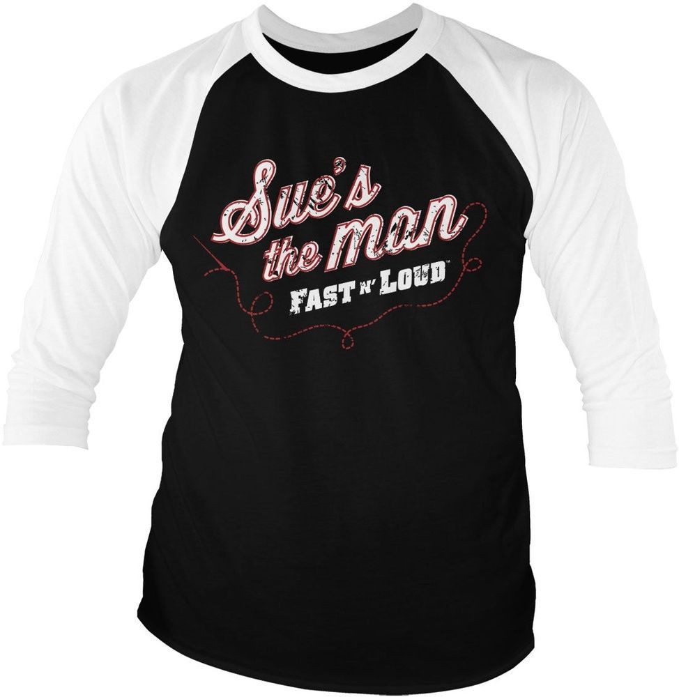 Fast N' Loud T-Shirt Sues The Man Baseball 3/4 Sleeve Tee