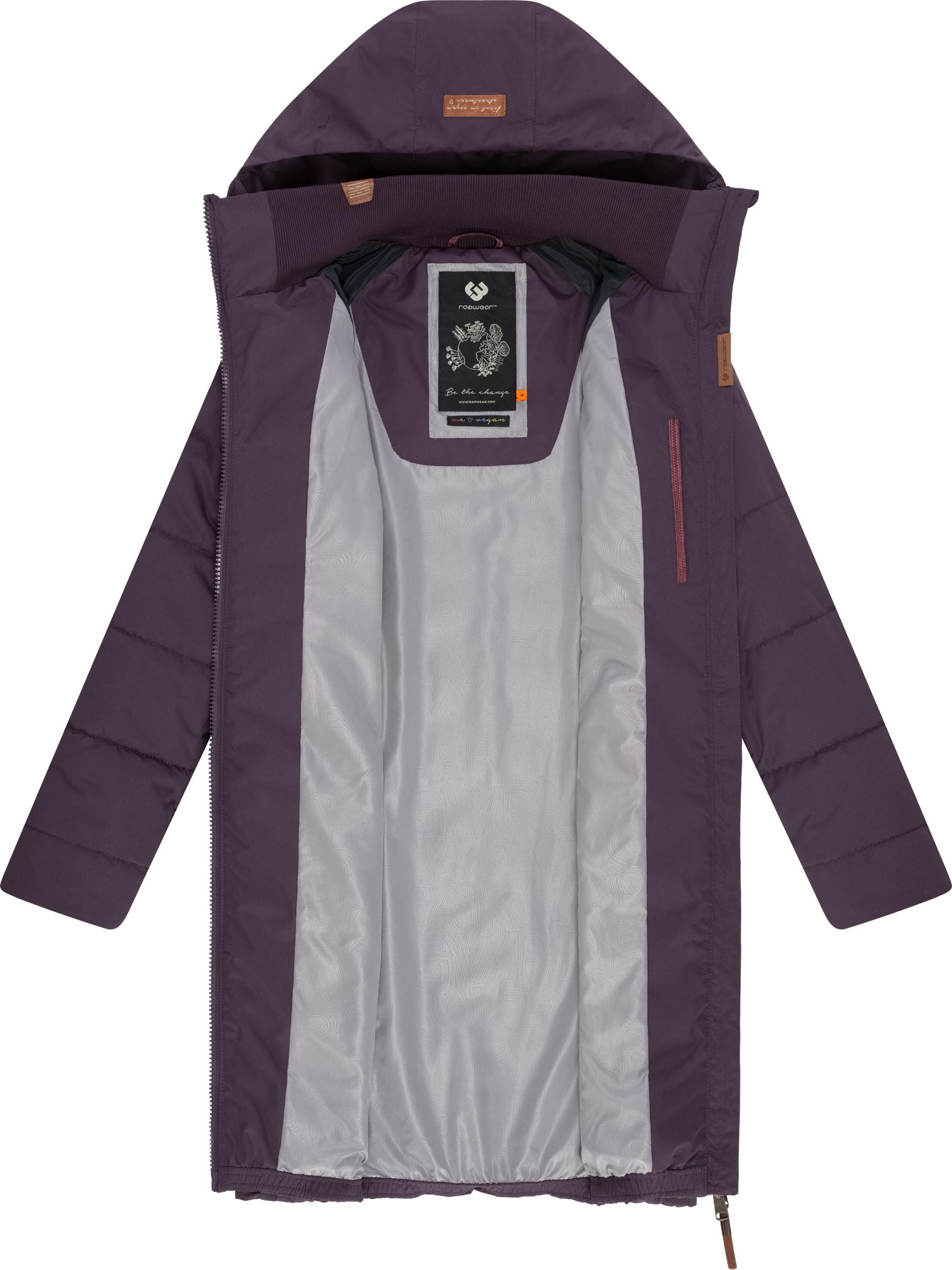 Ragwear Steppmantel Dizzie Coat Wasserdichter Winterparka mit gefütterter Kapuze