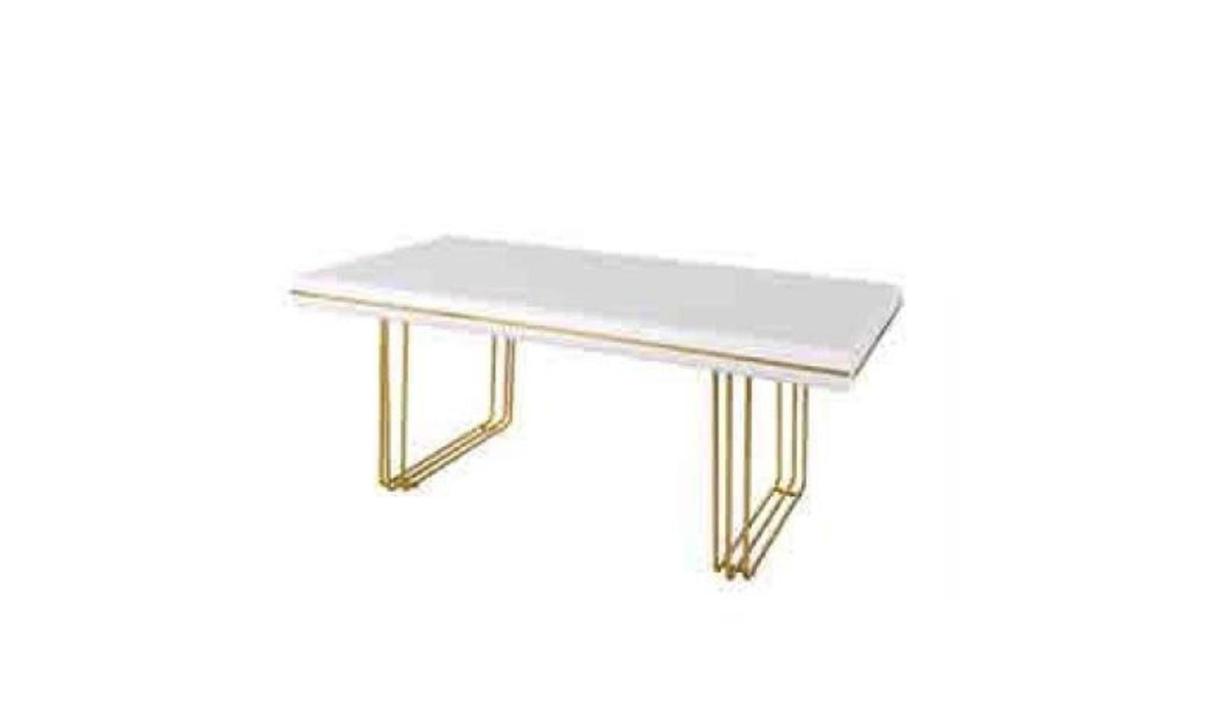 Tische Esstisch Esszimmer Küchentisch Luxus Metall Weiß Tisch JVmoebel Esstisch, Design