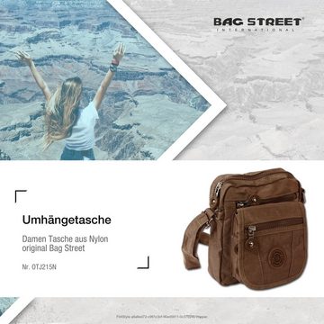 BAG STREET Umhängetasche Bag Street Damen Herren Crossover (Umhängetasche), Umhängetasche Nylon, braun ca. 15cm x ca. 18cm