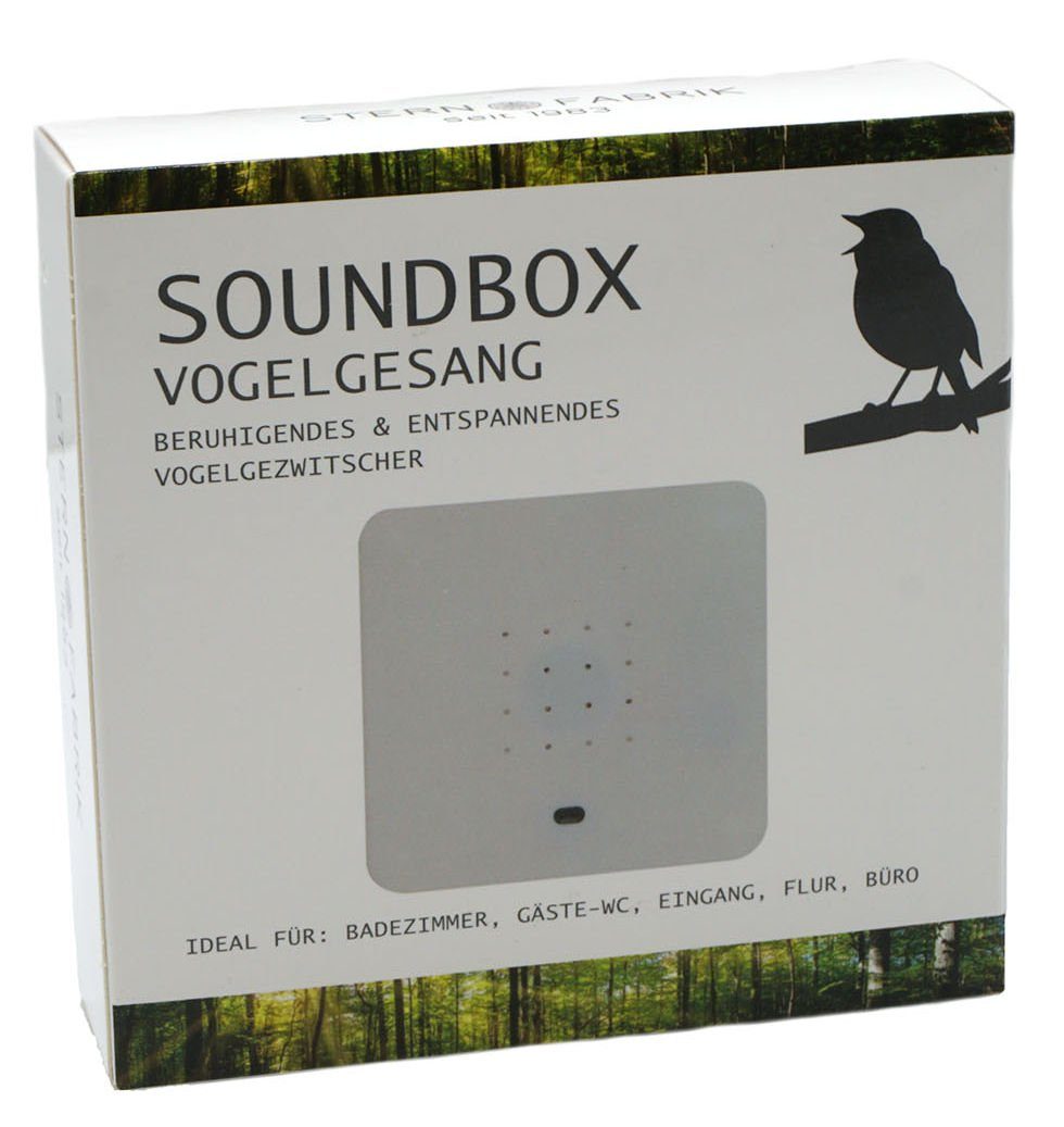 cm Dekoobjekt Sensibilität - Spetebo (Packung, St., 1 mit 2 1tlg), Soundbox Vogelgezwitscher Meter 12 Bewegungsmelder mit weiß /