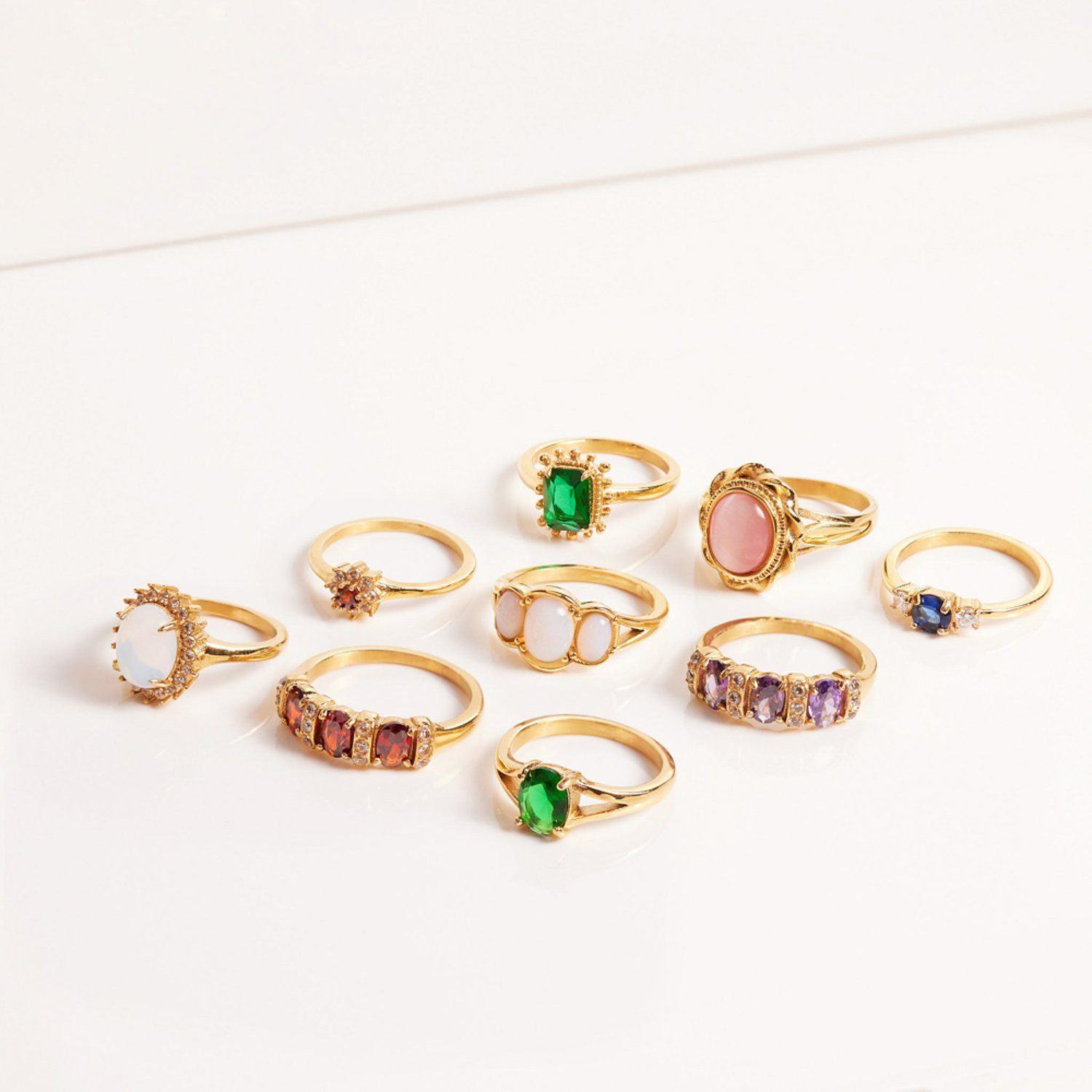 LUCARDI Fingerring Ring - Stahl - Gold - Opal - Damen – Bild 4 von 5
